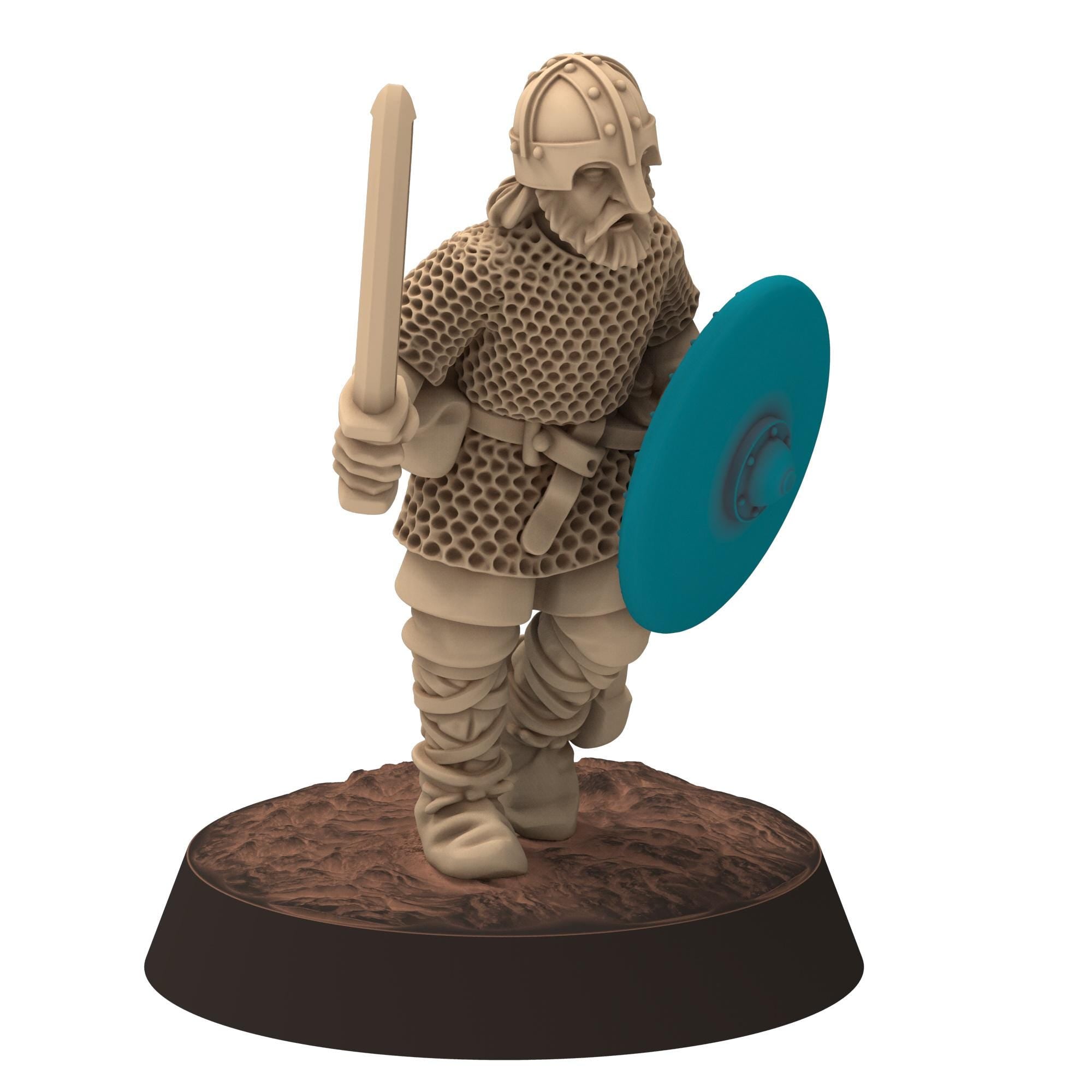 Dark ages - Saxons - Amoured Warriors with sword and shield - Medbury miniature