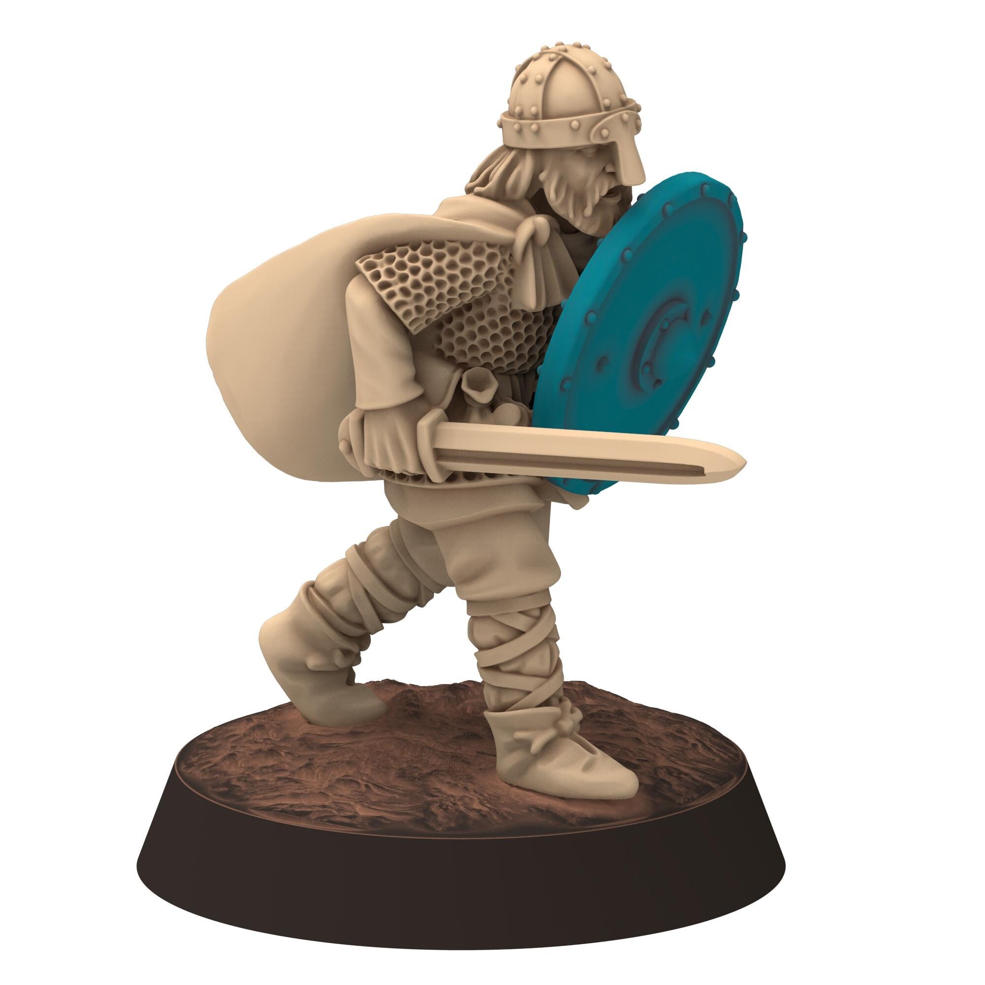 Dark ages - Saxons - Amoured Warriors with sword and shield - Medbury miniature