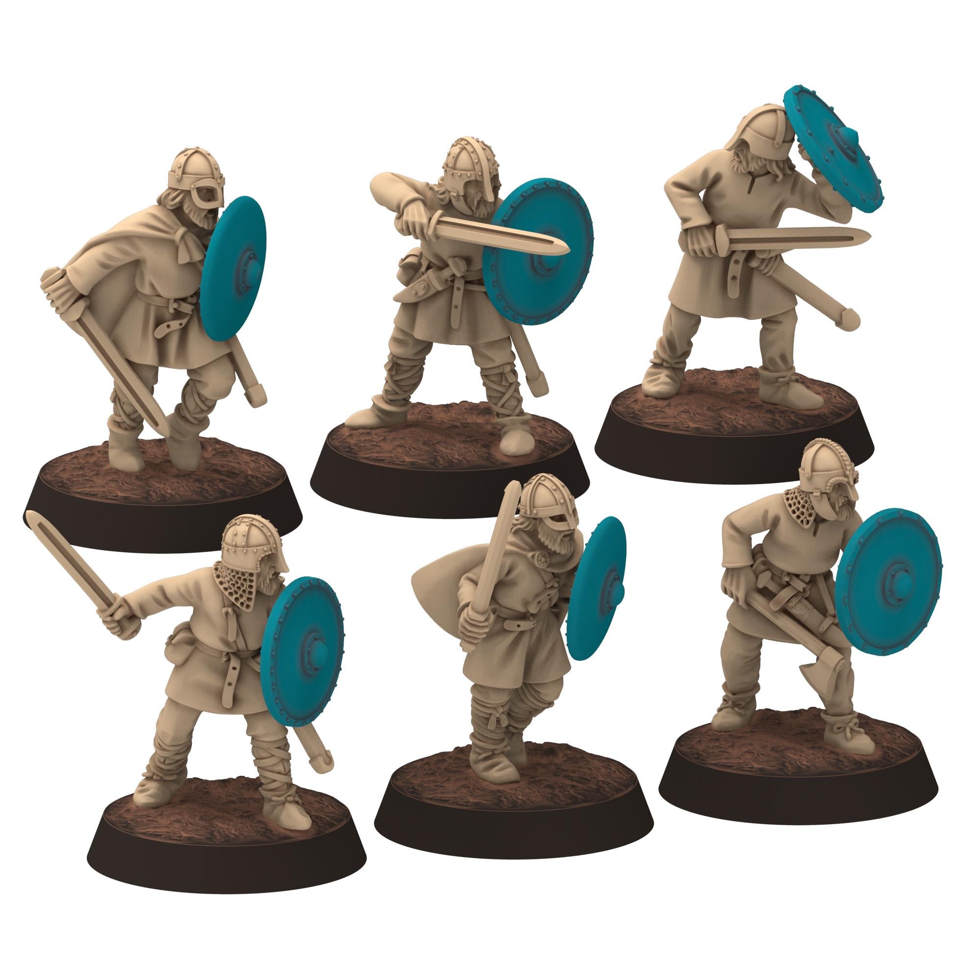Dark ages - Saxons - Light armoured Warriors - Medbury miniature