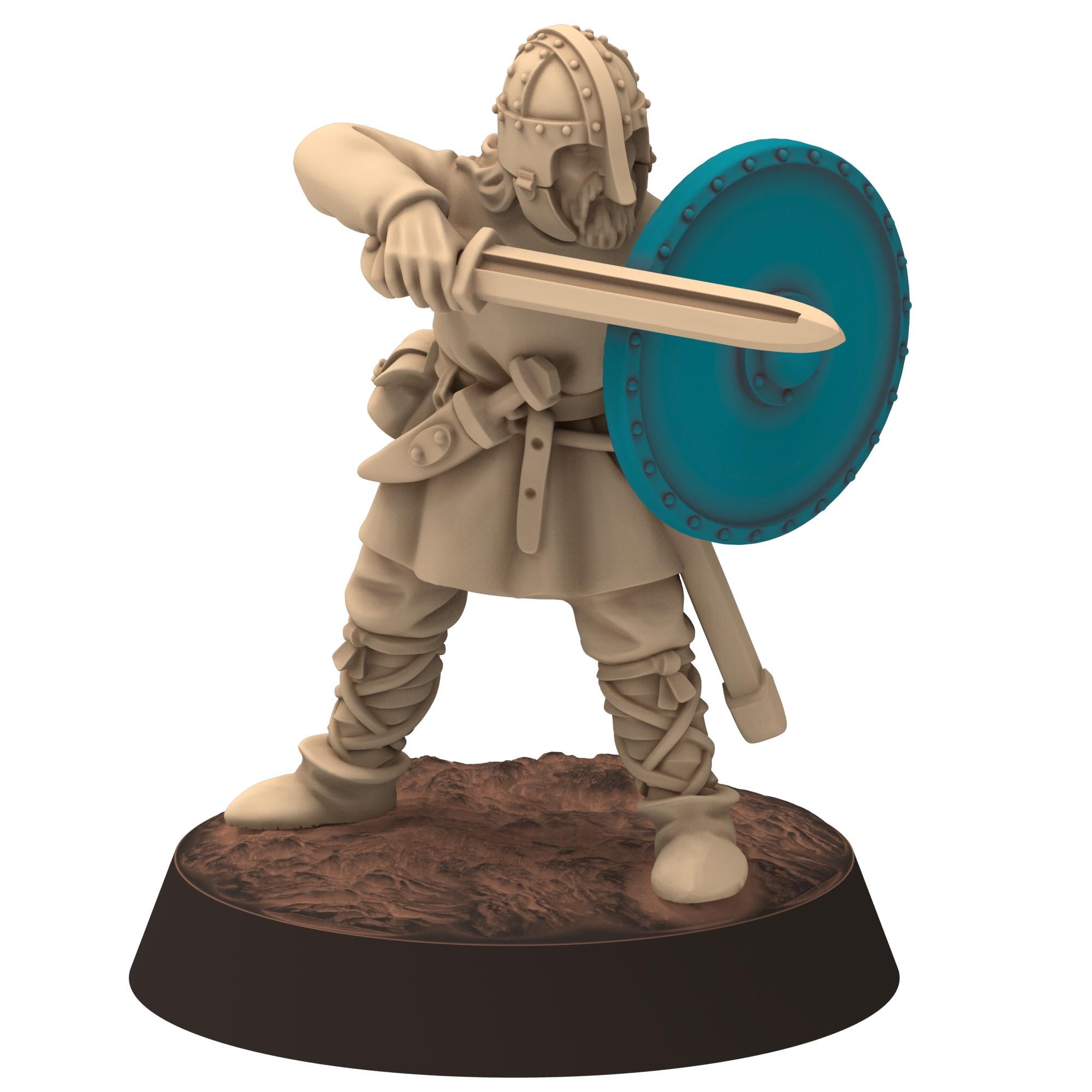 Dark ages - Saxons - Light armoured Warriors - Medbury miniature