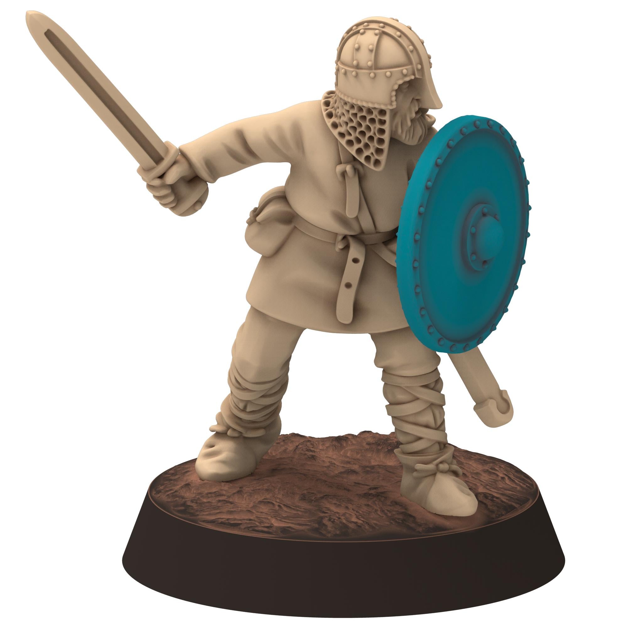 Dark ages - Saxons - Light armoured Warriors - Medbury miniature