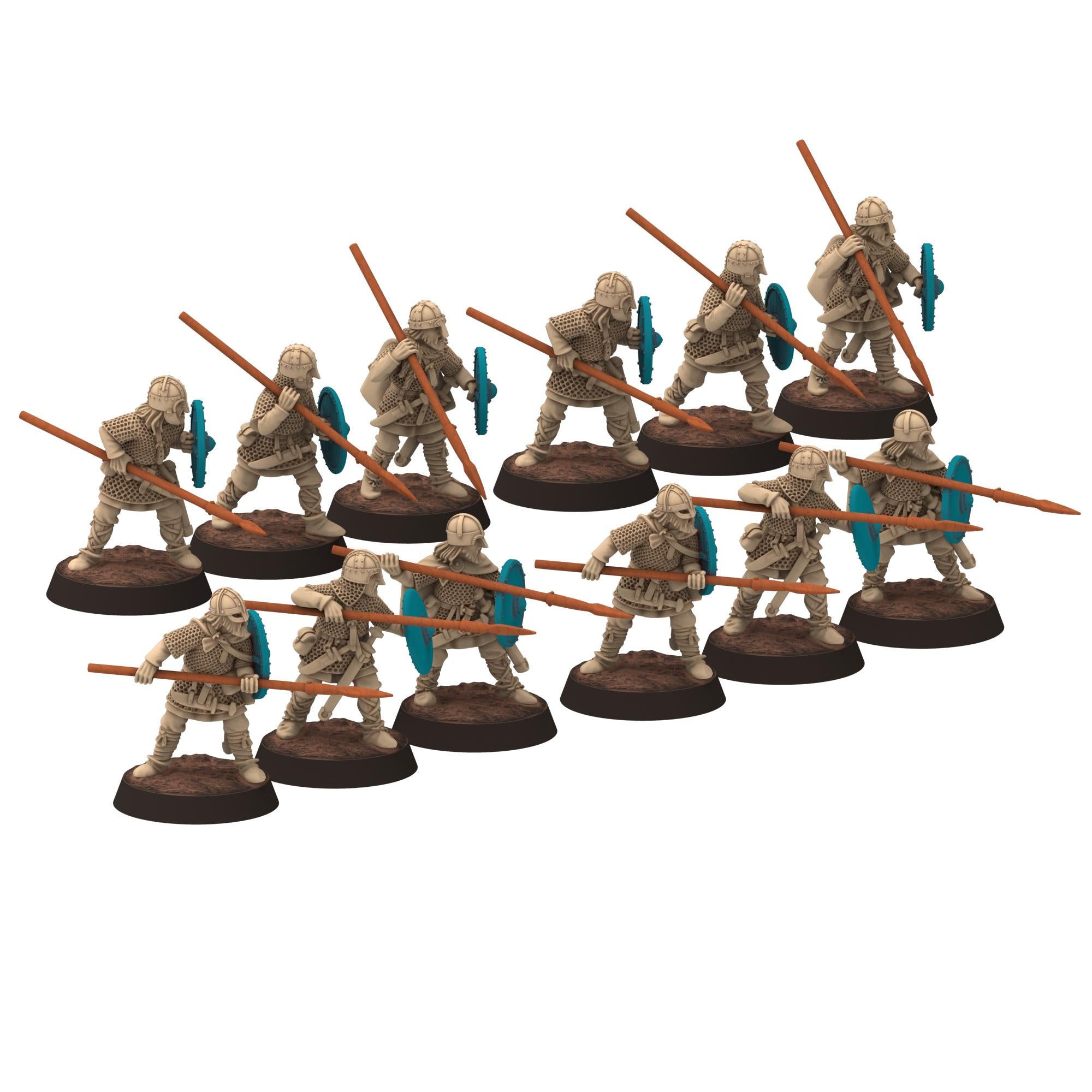 Dark ages - Saxons - Amoured Spearmen - Medbury miniature