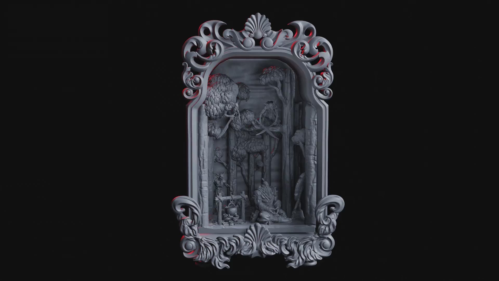 Rage Unbound - Calm Before Chaos — Diorama - Flesh of Gods — Turntable render