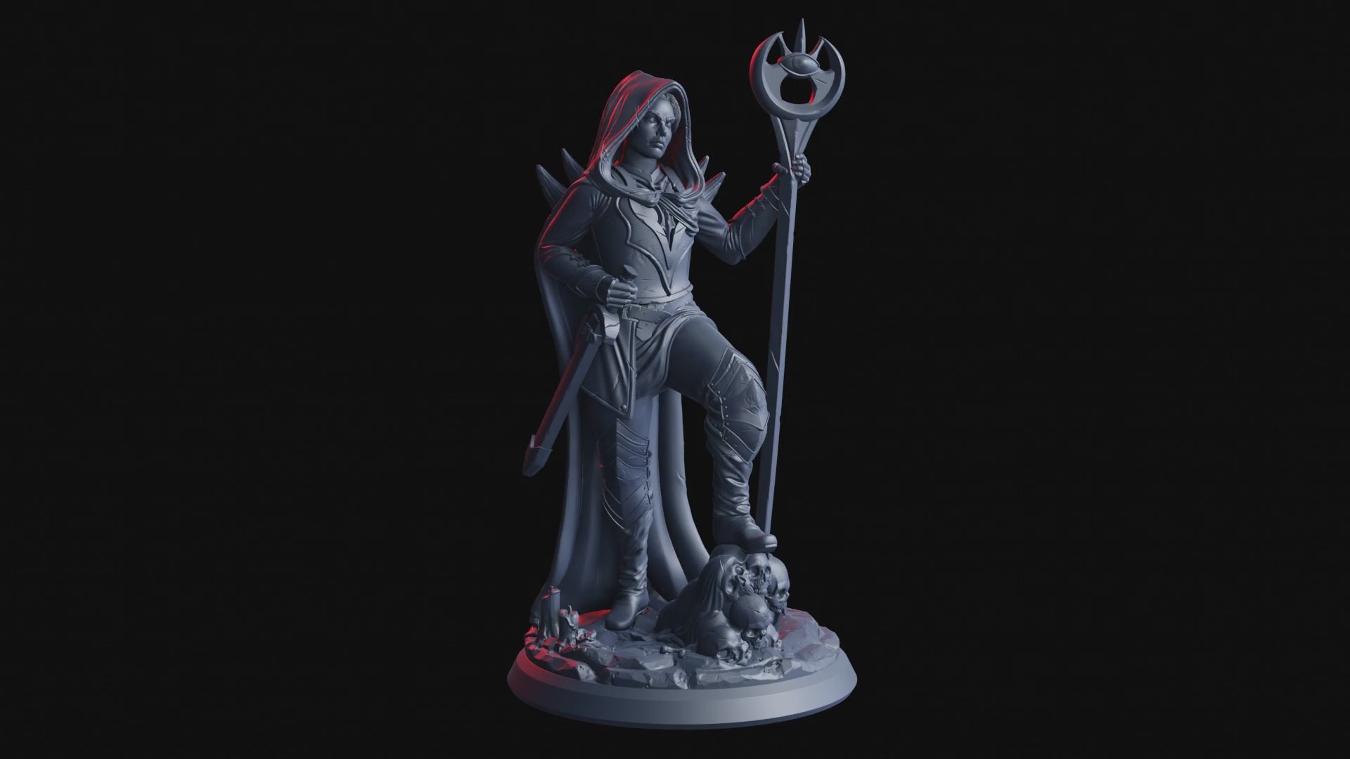 A Clash of Faith and Fate - Strix, Queen’s Shadow - Flesh of Gods — Turntable render