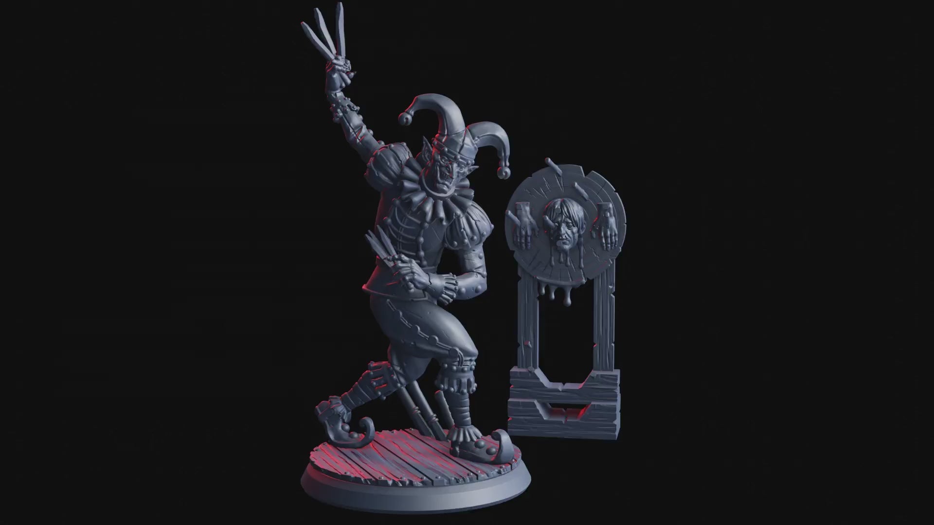 Nightmarish Parade - Gloom, Nightmare Buffoon - Flesh of Gods — Turntable render