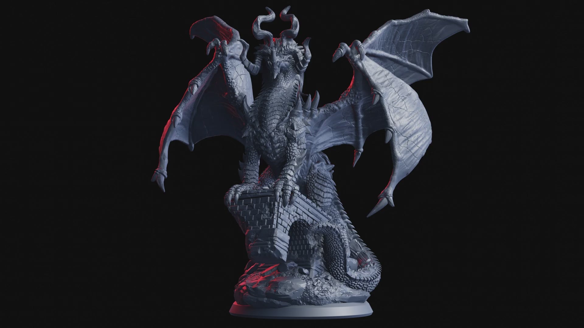 A Clash of Faith and Fate - Sanctum Dragon - Flesh of Gods — Turntable render