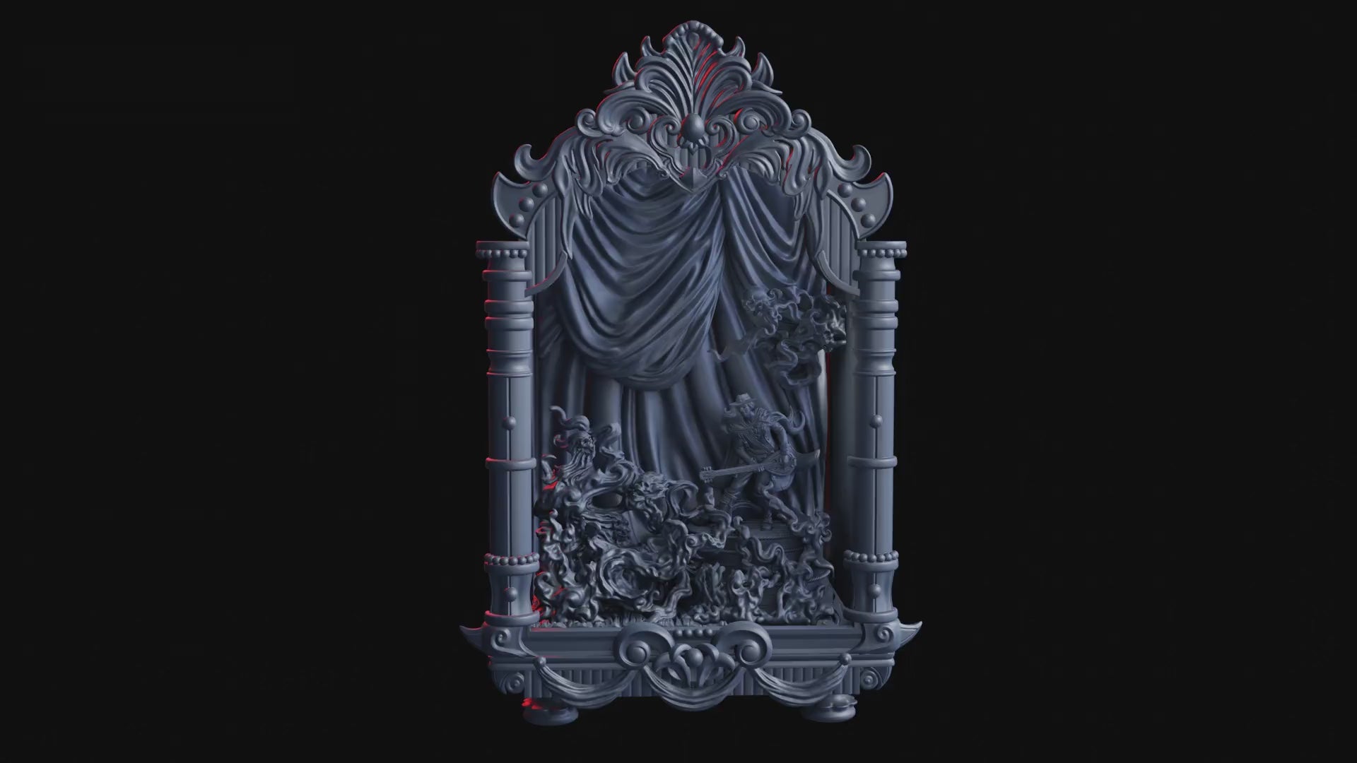 Nightmarish Parade - Requiem of Resistance — Diorama - Flesh of Gods — Turntable render