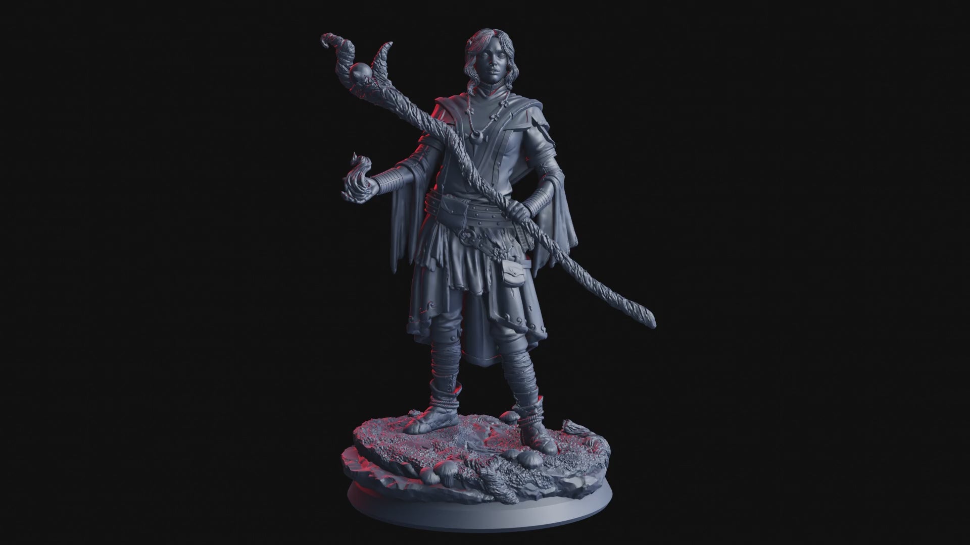 A Clash of Faith and Fate - Anna Santos, Apostate Animist - Flesh of Gods — Turntable render