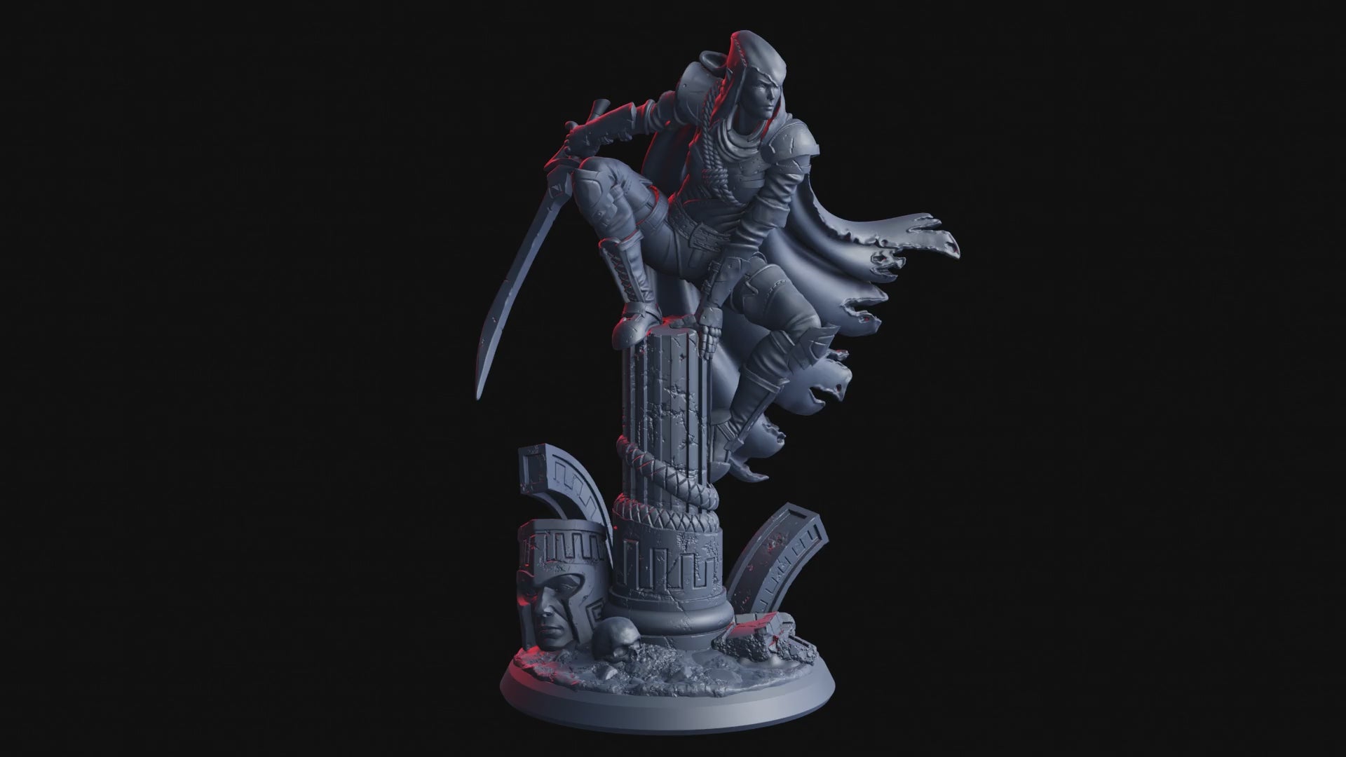 A Clash of Faith and Fate - Ivy, Shrine Raider - Flesh of Gods — Turntable render