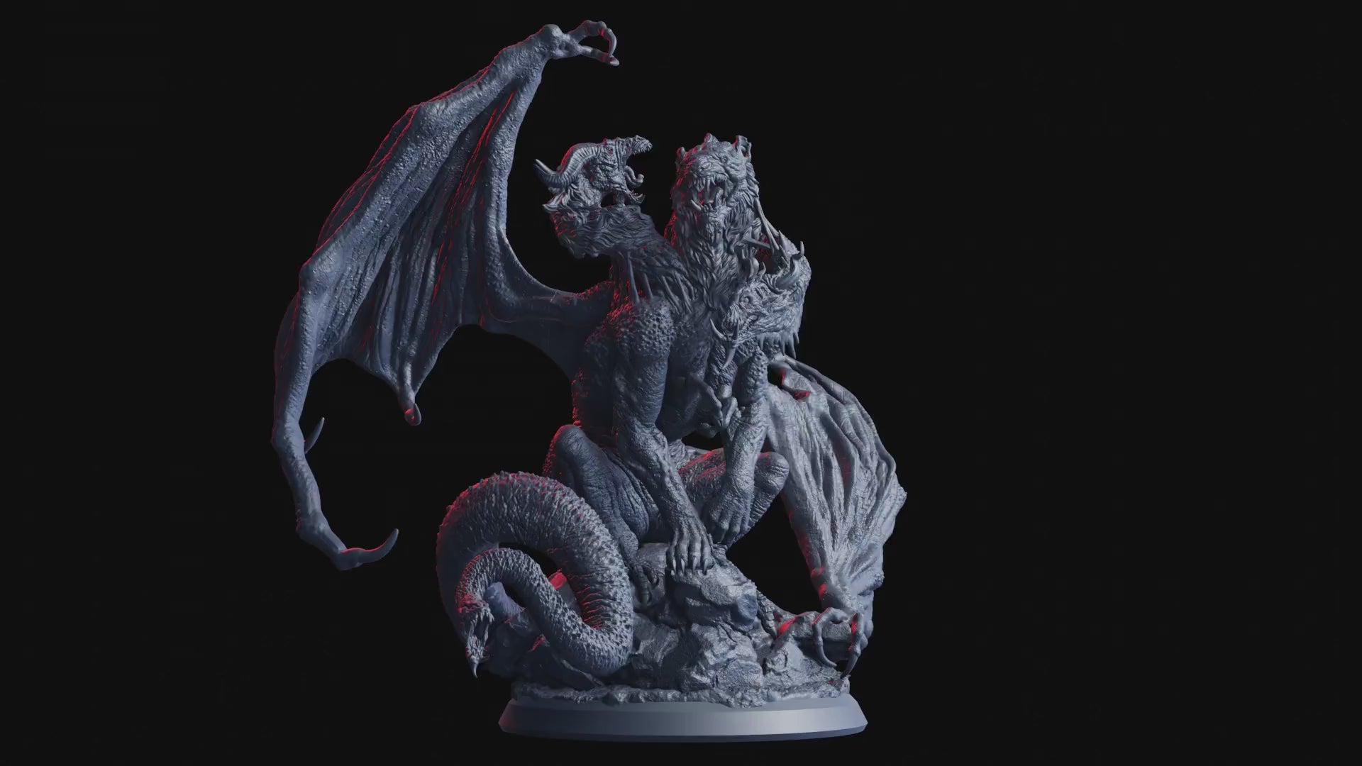 Nightmarish Parade - Grand Chimera - Flesh of Gods — Turntable render