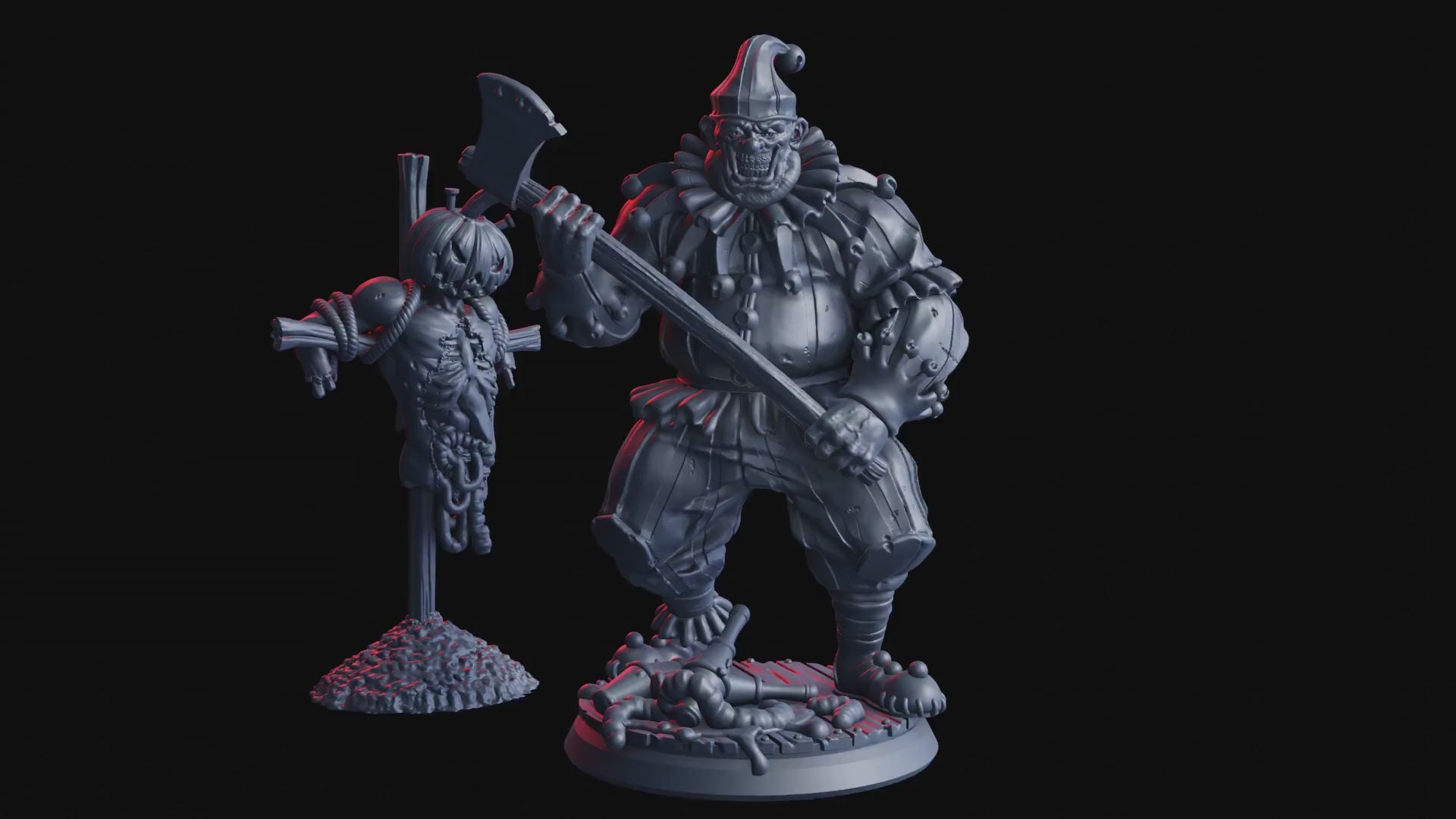 Nightmarish Parade - Doom, Nightmare Buffoon - Flesh of Gods — Turntable render