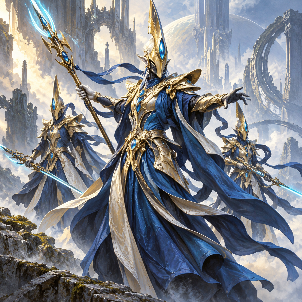 Futuristic Elves — faction illustration