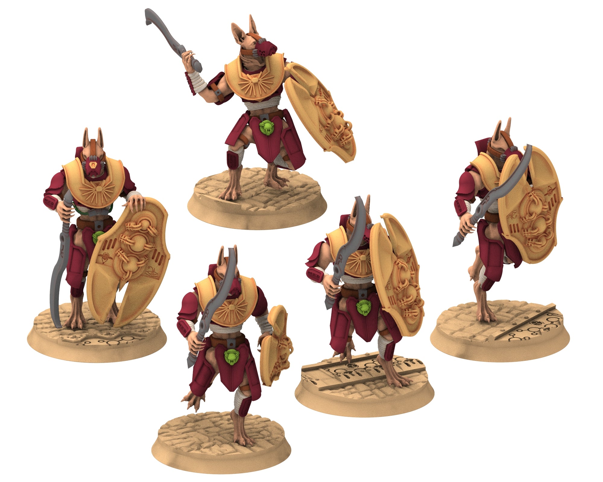 Ta-Khefet – Nekhtou | Khopeshs + Heavy Shields – Modular Greanan Infantry