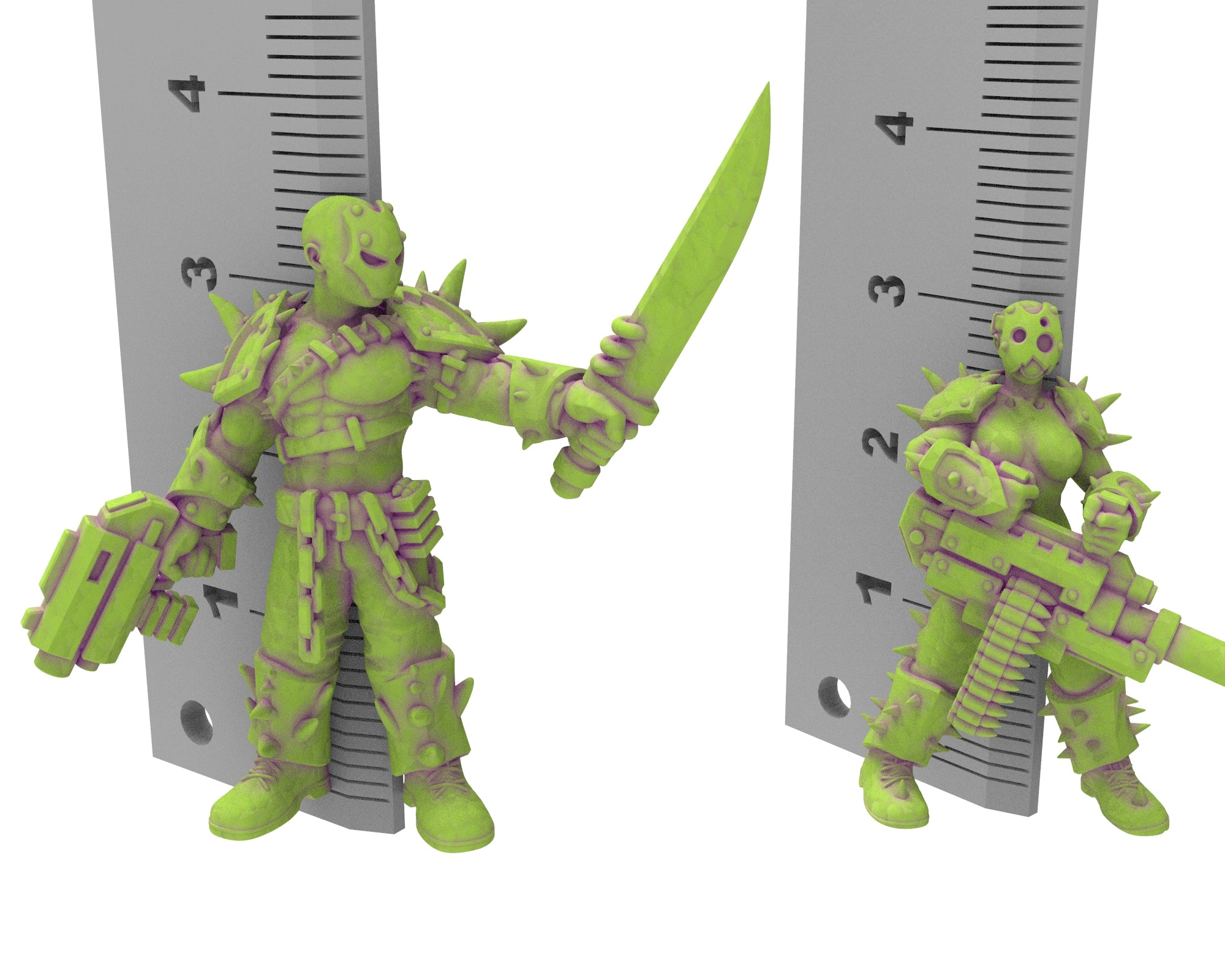 Harbingers of darkness - 32mm Cultists of Chaos god - Grenade Launchers - Edge Miniatures