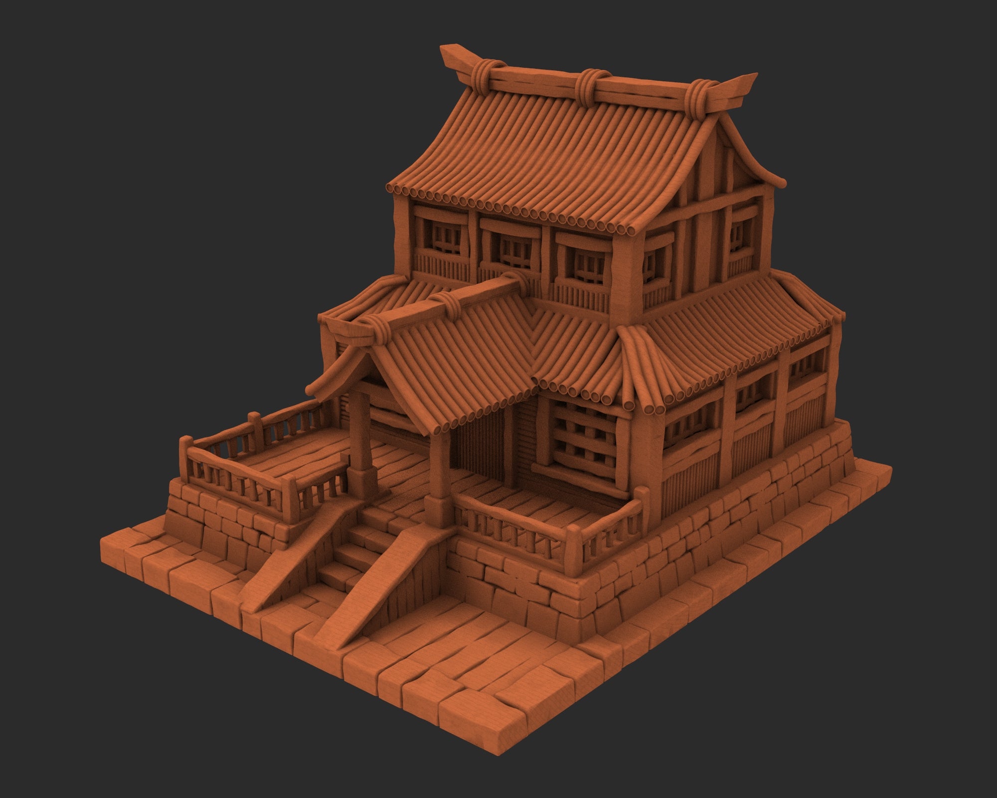 Stylized Japanese architecture - x5 Buildings