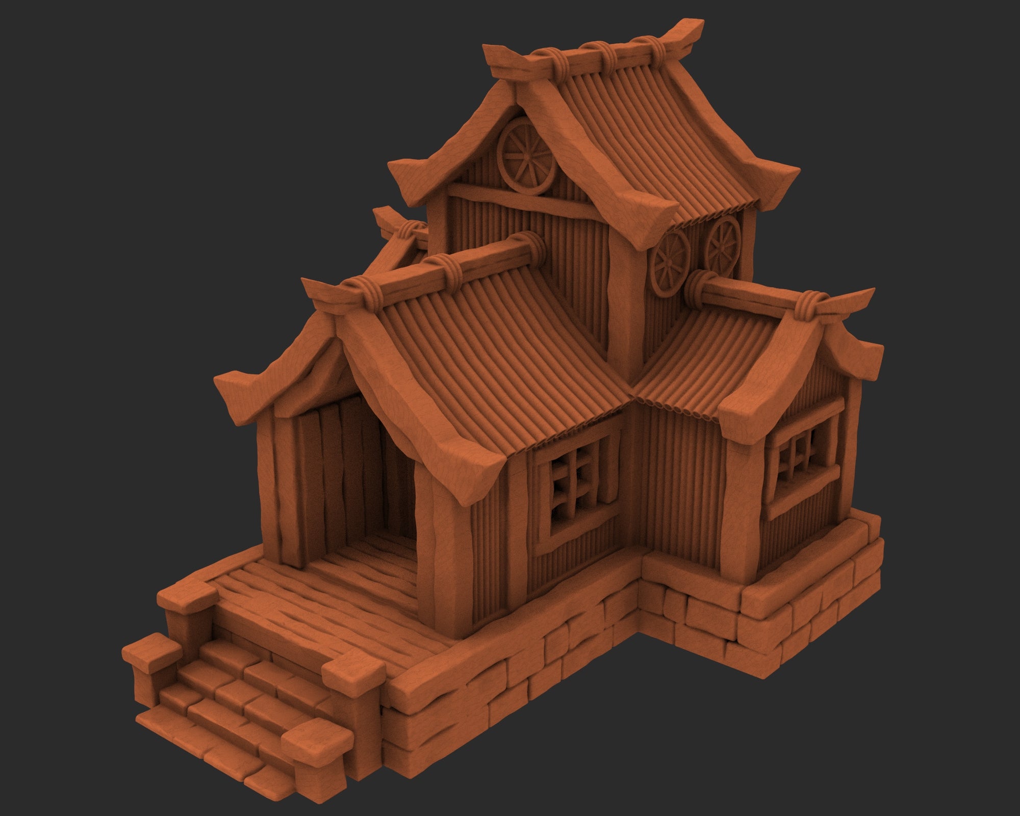 Stylized Japanese architecture - x5 Buildings