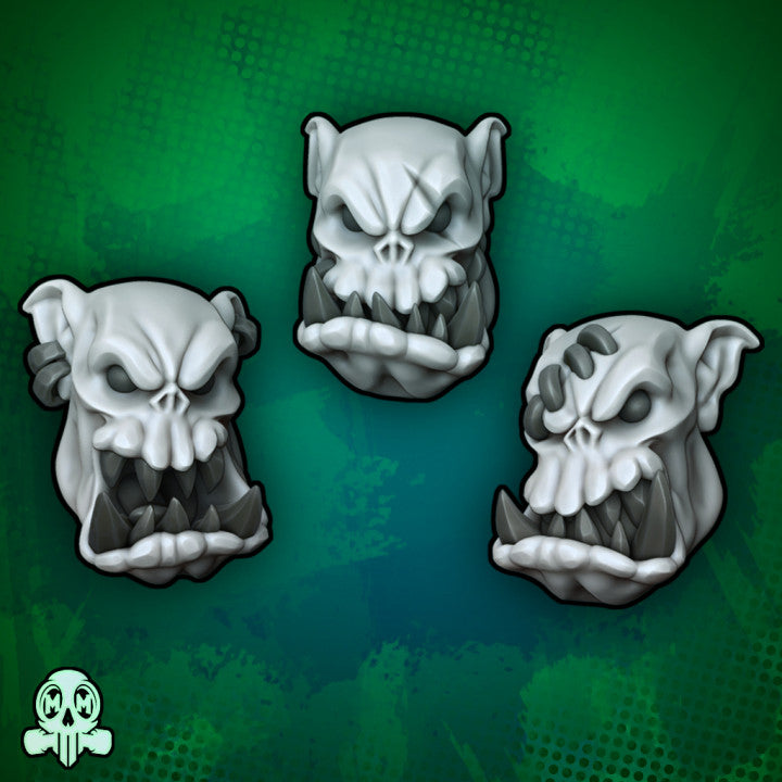 Green Skin - Orc 2h Warboyz Modular Kit - Malicious Minis