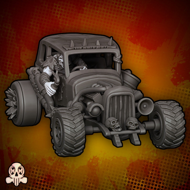Grüne Haut - Rat Rod Fahrzeug, Orc Speed ​​Cult