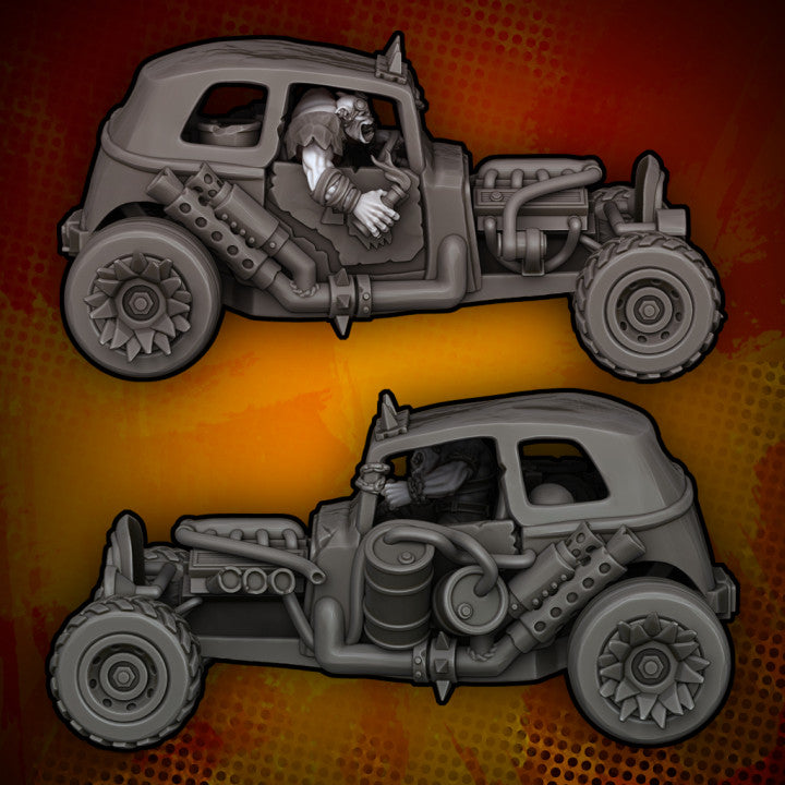 Grüne Haut - Rat Rod Fahrzeug, Orc Speed ​​Cult