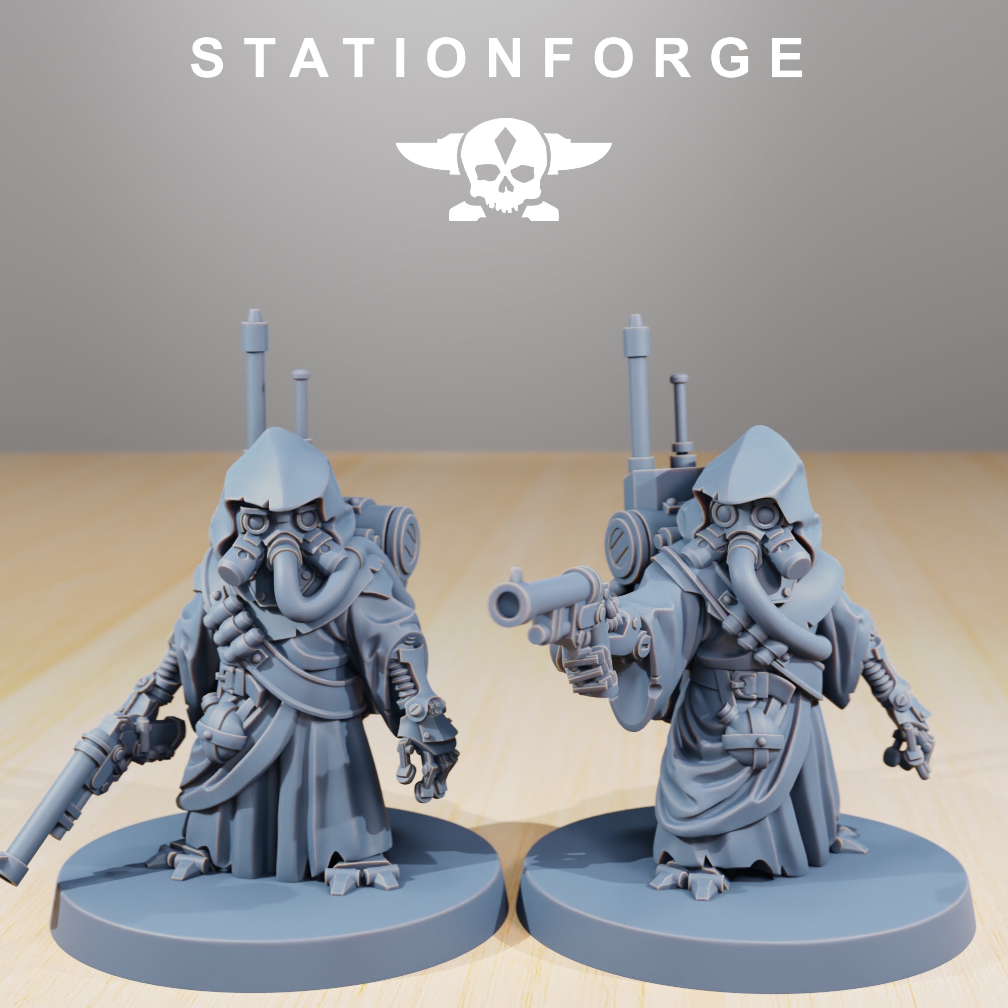 Scavenger – Junkards, mechanische Infanterie, postapokalyptisches Imperium, verwendbar für Tabletop-Kriegsspiele.
