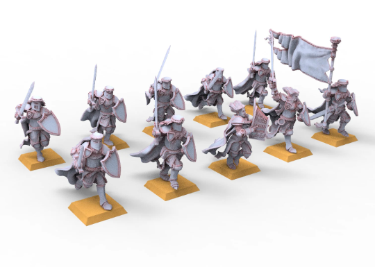 Pack Arthurien V1 - Chevalier utilisable pour Oldhammer, bataille, roi des guerres, 9e âge
