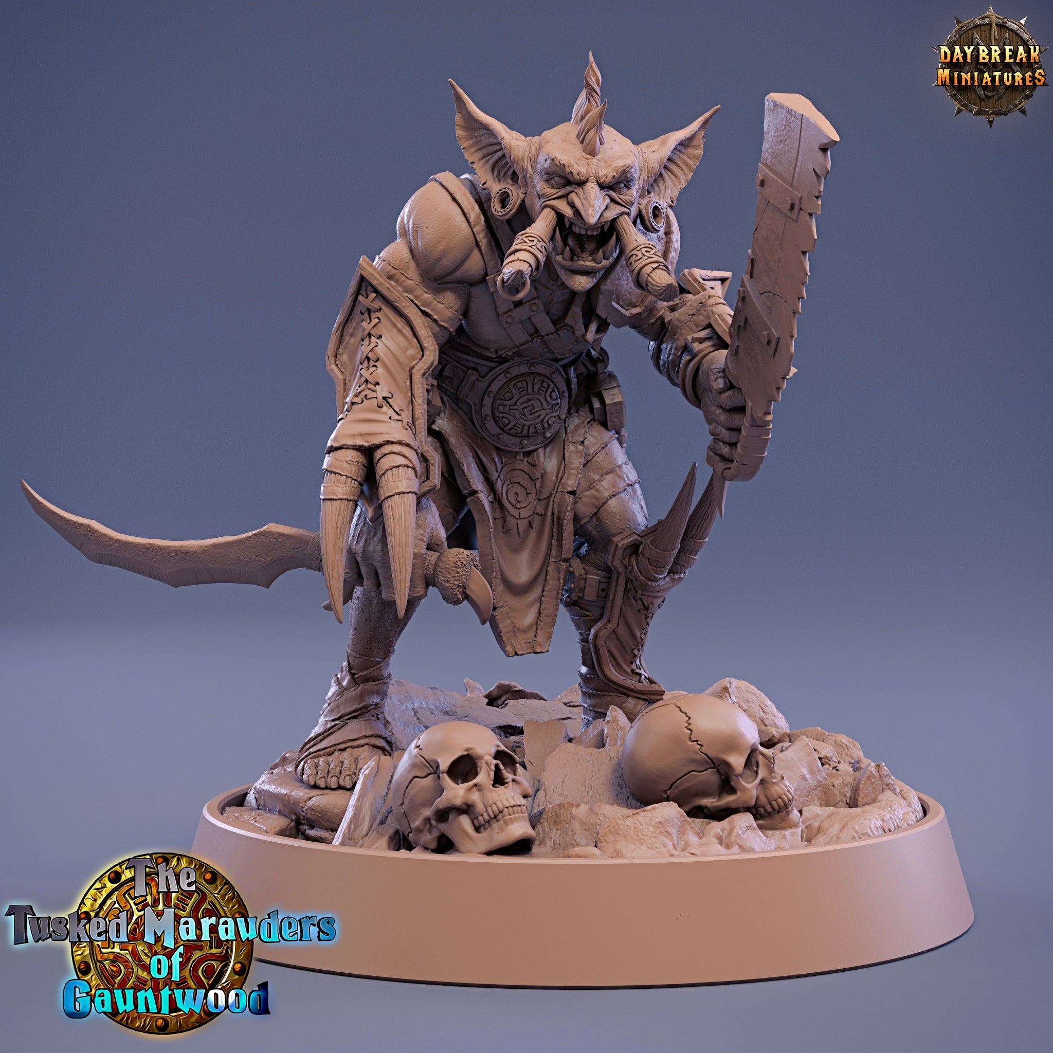 Peau verte - Gajnar Grasha, Les Maraudeurs à défenses de Gauntwood, miniatures de l'aube