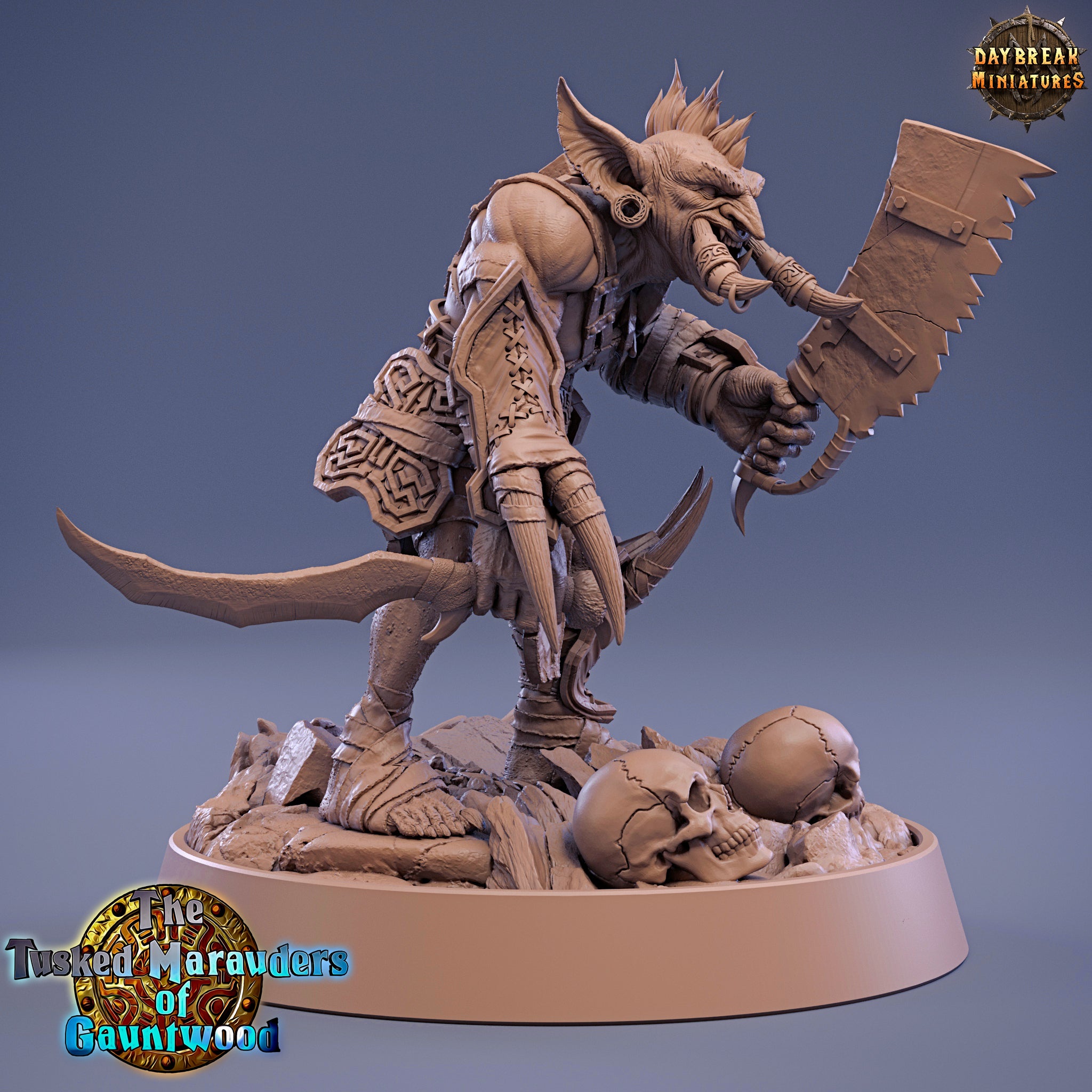 Peau verte - Gajnar Grasha, Les Maraudeurs à défenses de Gauntwood, miniatures de l'aube