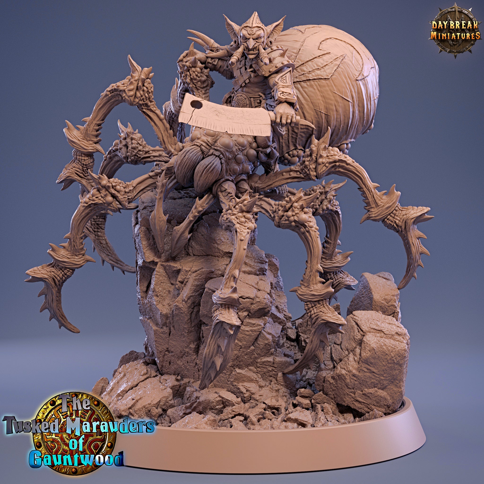 Green Skin - Havor Split on Black Webber, The Tusked Marauders of Gauntwood - Daybreak Miniatures