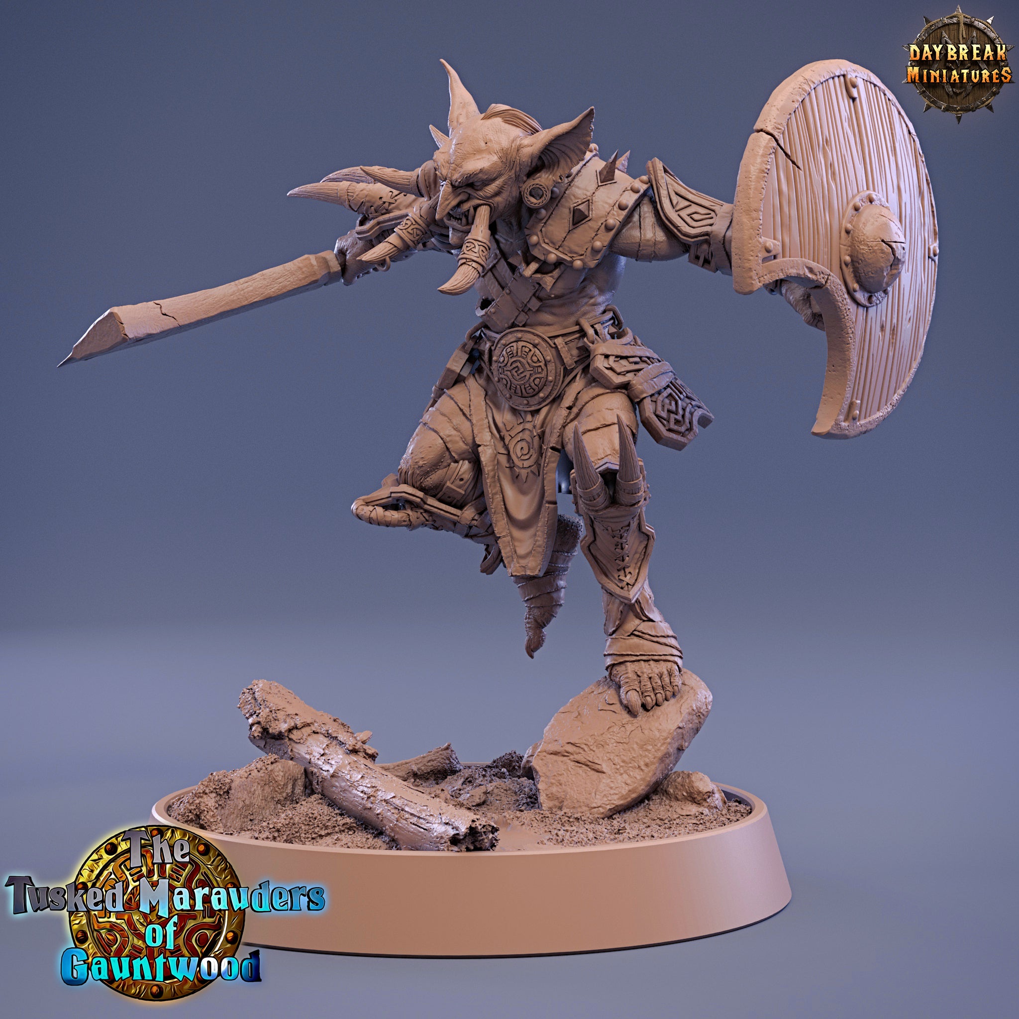 Peau verte - Jauk Stomper, Les Maraudeurs à défenses de Gauntwood, miniatures de l'aube