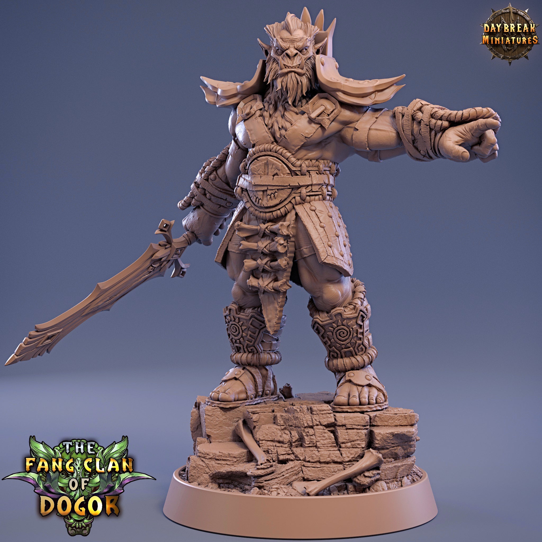 Green Skin - King Fangtabolous, The Fang Clan of Dogor - Daybreak Miniatures