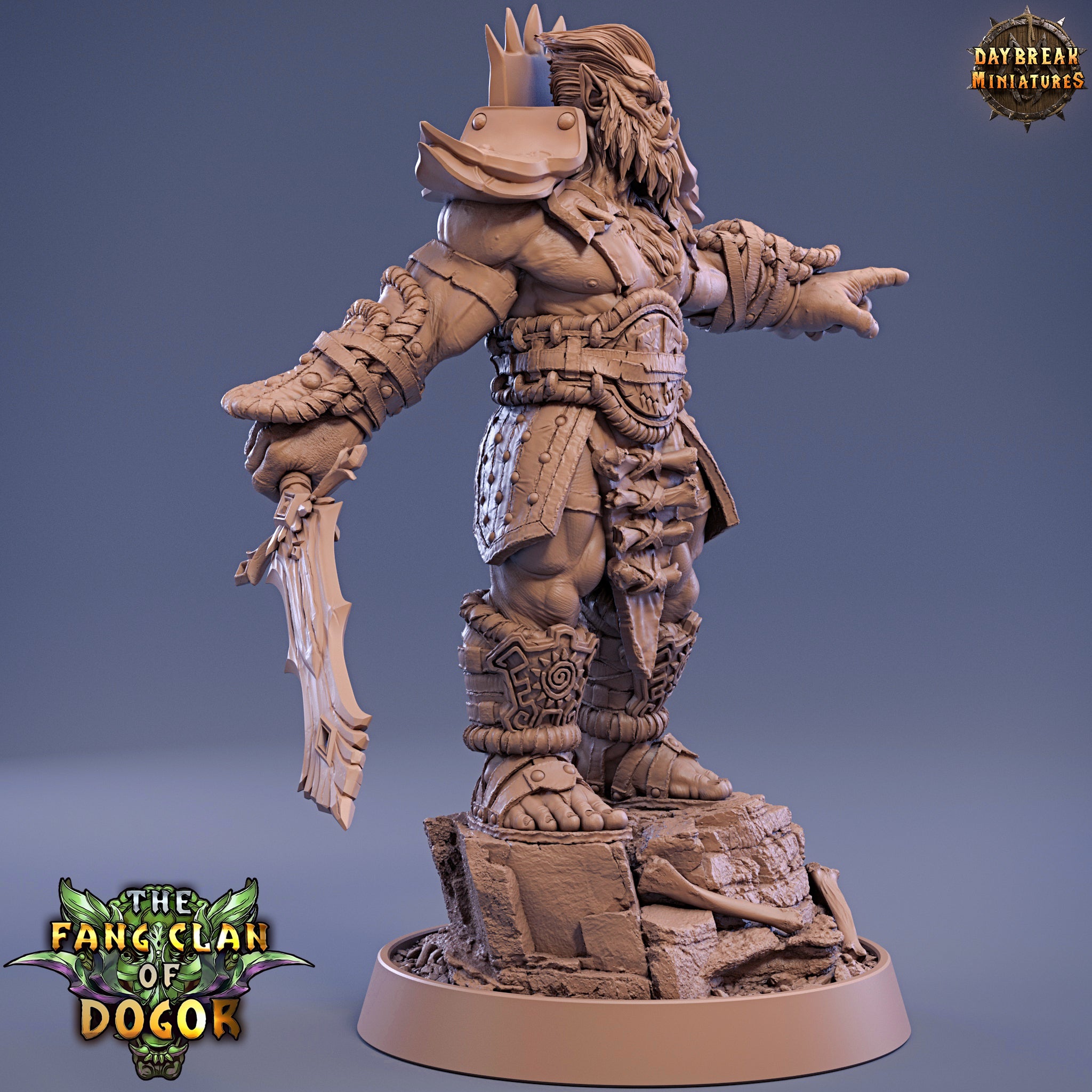 Green Skin - King Fangtabolous, The Fang Clan of Dogor - Daybreak Miniatures