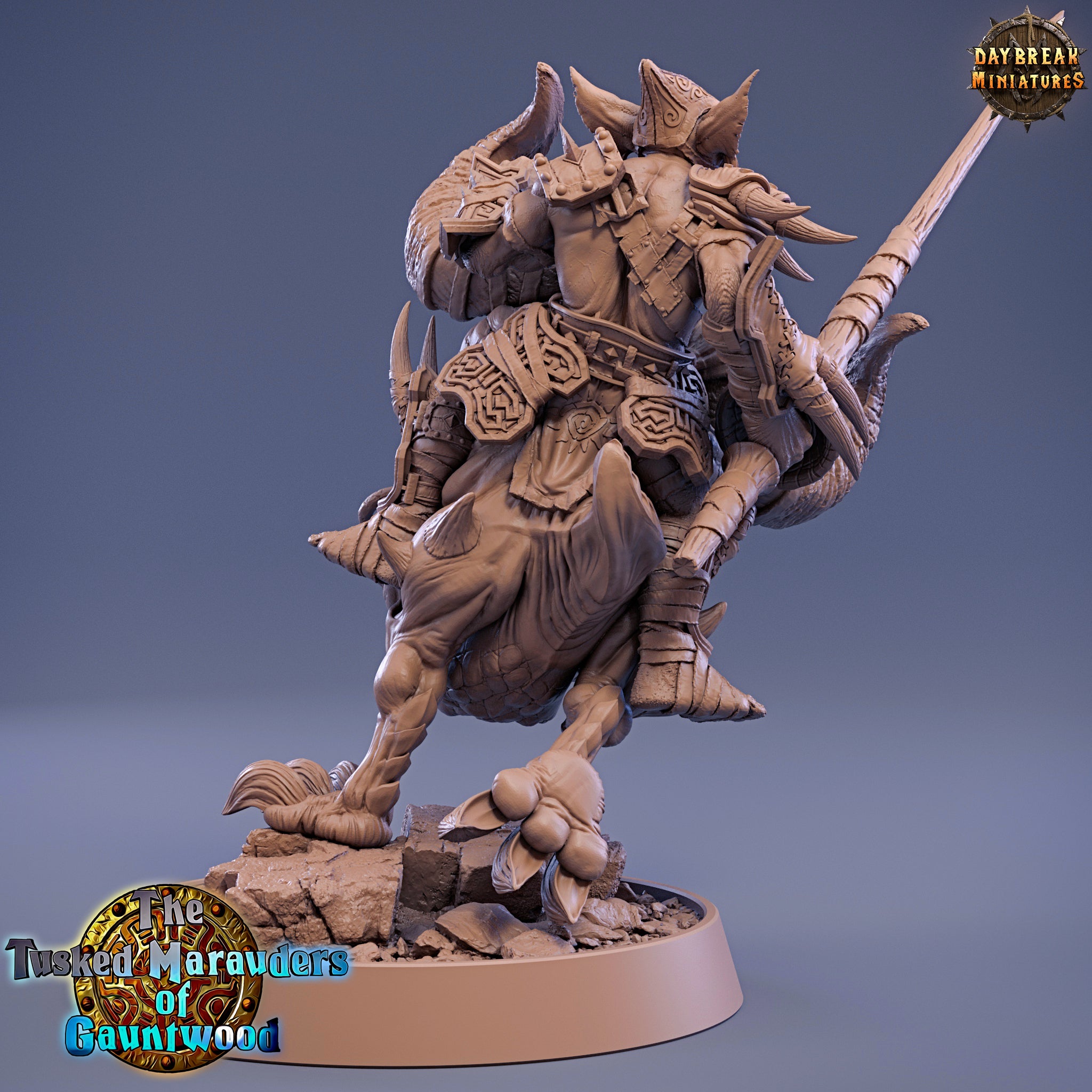 Green Skin - Krimli Smite on Head Runner, The Tusked Marauders of Gauntwood - Daybreak Miniatures