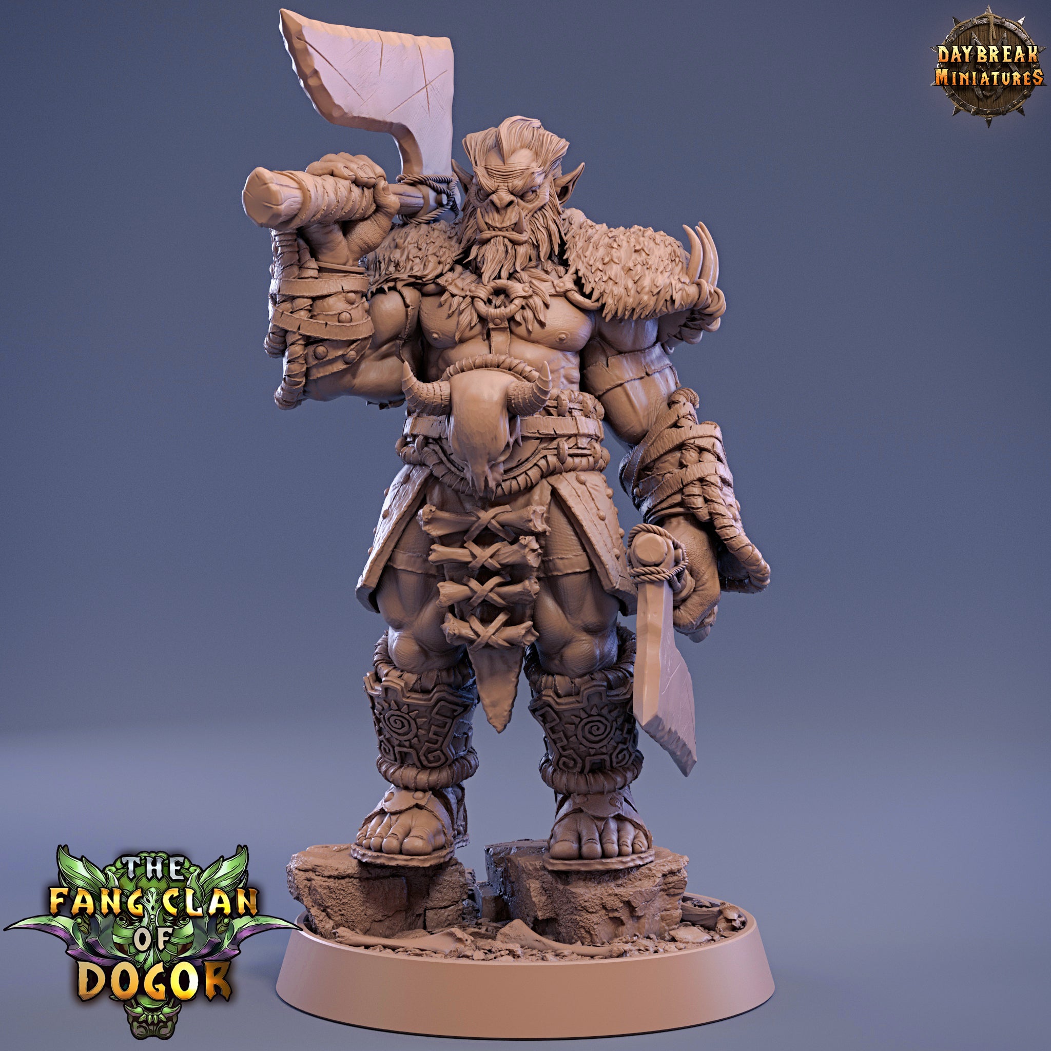 Grüne Haut - Kuu'ndran Bluntcleaver, Der Fang-Clan von Dogor, Daybreak Miniatures