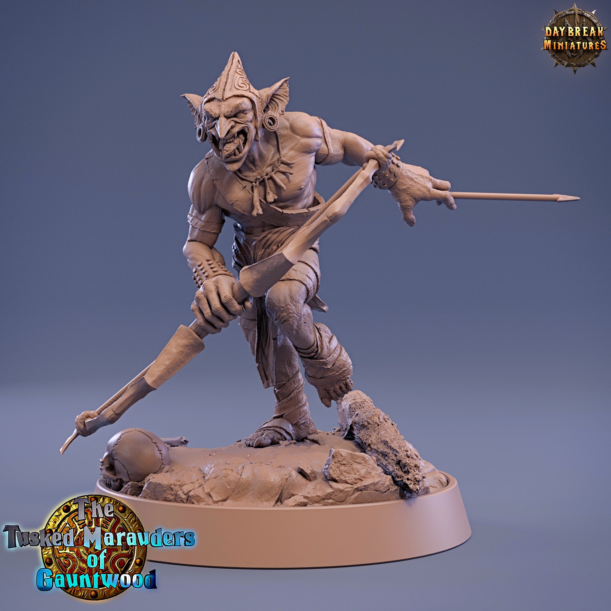 Green Skin - Pilas Bonepointer, The Tusked Marauders of Gauntwood - Daybreak Miniatures