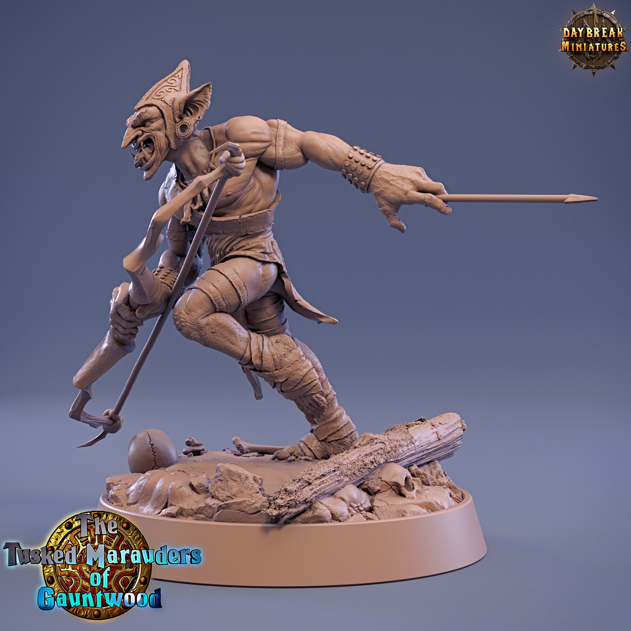 Green Skin - Pilas Bonepointer, The Tusked Marauders of Gauntwood - Daybreak Miniatures