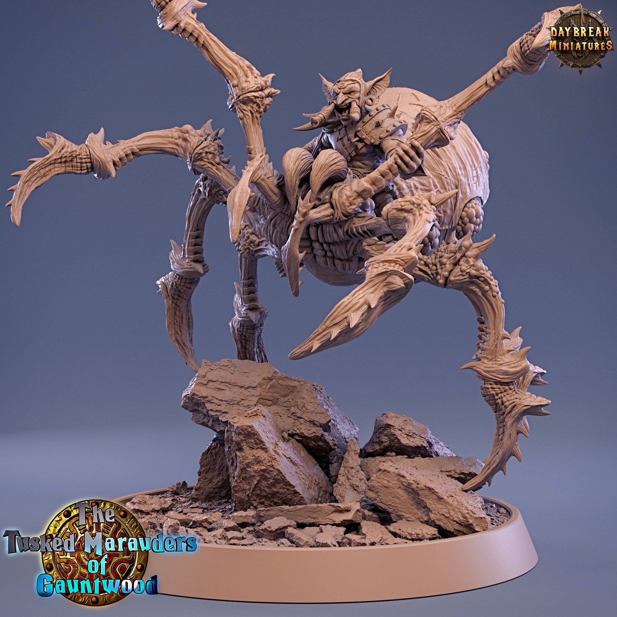 Green Skin - Raoul Pecker on Black Webber, The Tusked Marauders of Gauntwood - Daybreak Miniatures