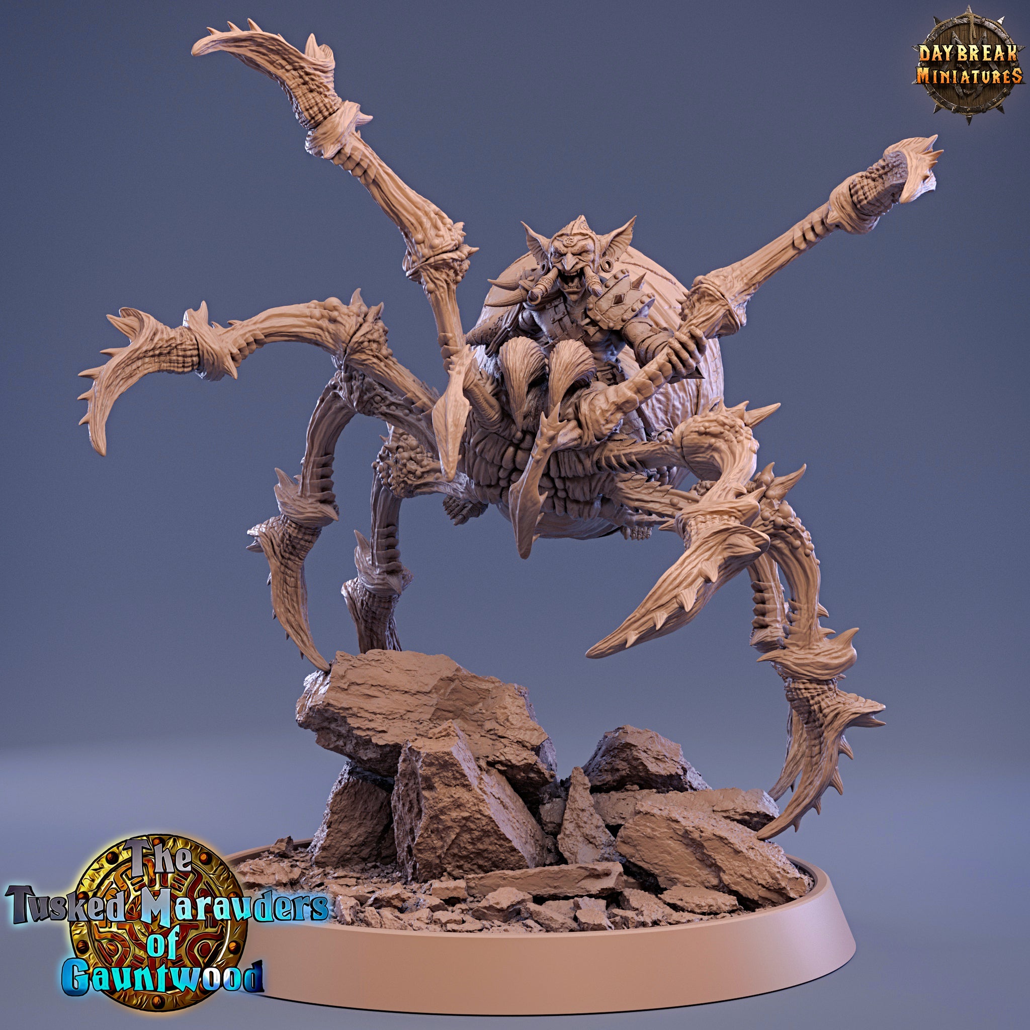 Green Skin - Raoul Pecker on Black Webber, The Tusked Marauders of Gauntwood - Daybreak Miniatures