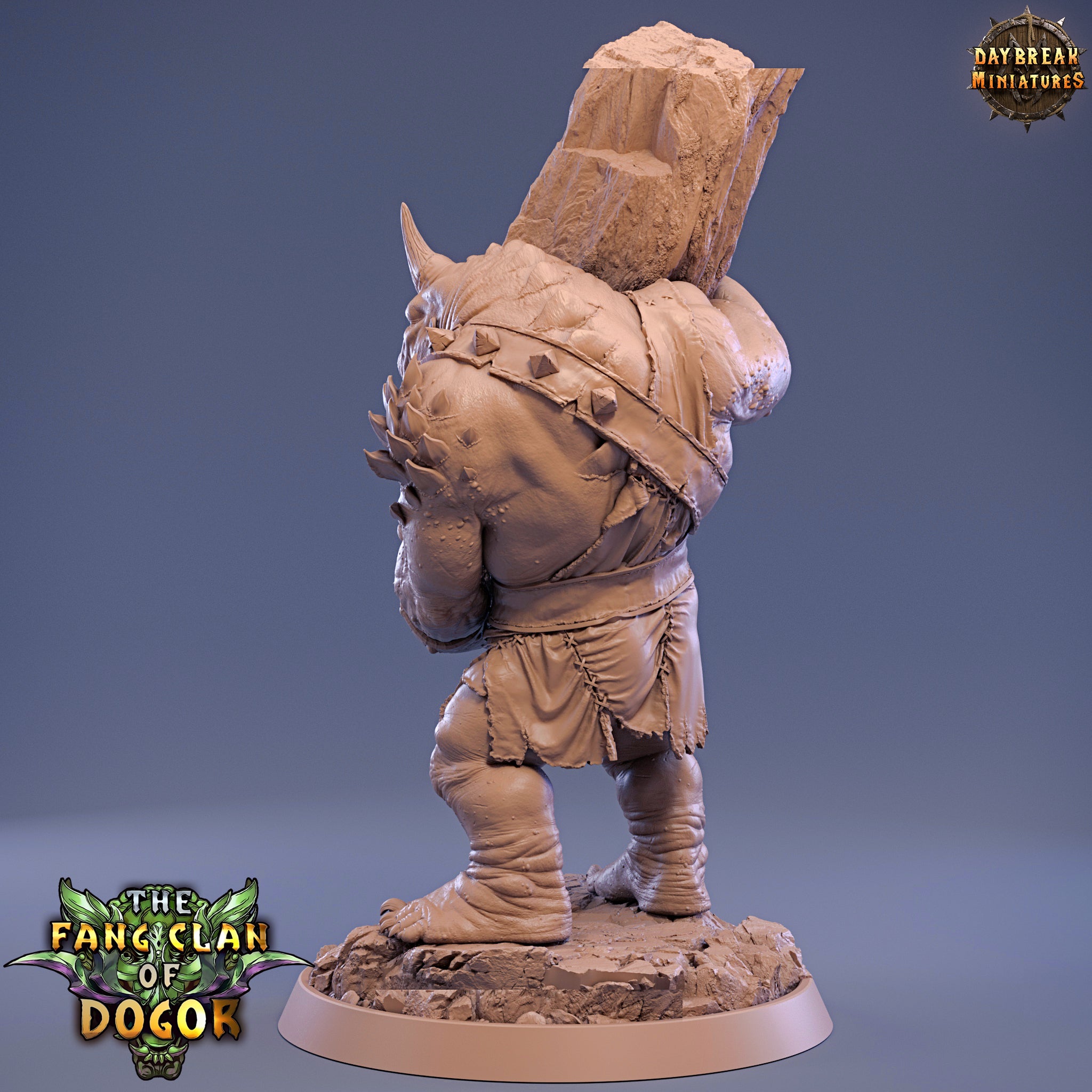 Peau verte - Tjundra l'écraseur, le clan des crocs de Dogor, miniatures de l'aube
