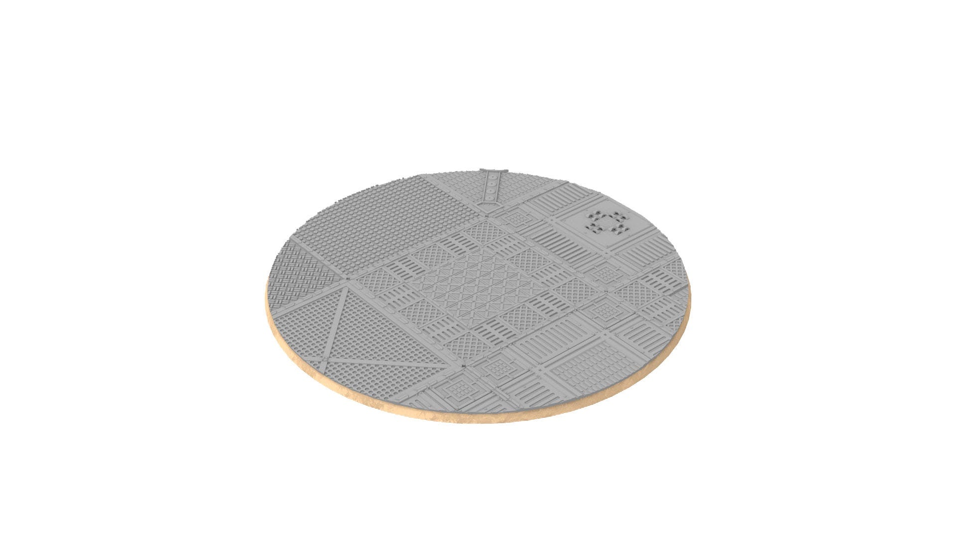 Industrial - Textured round bases Lot of 25mm to 160mm - Factory ground texture