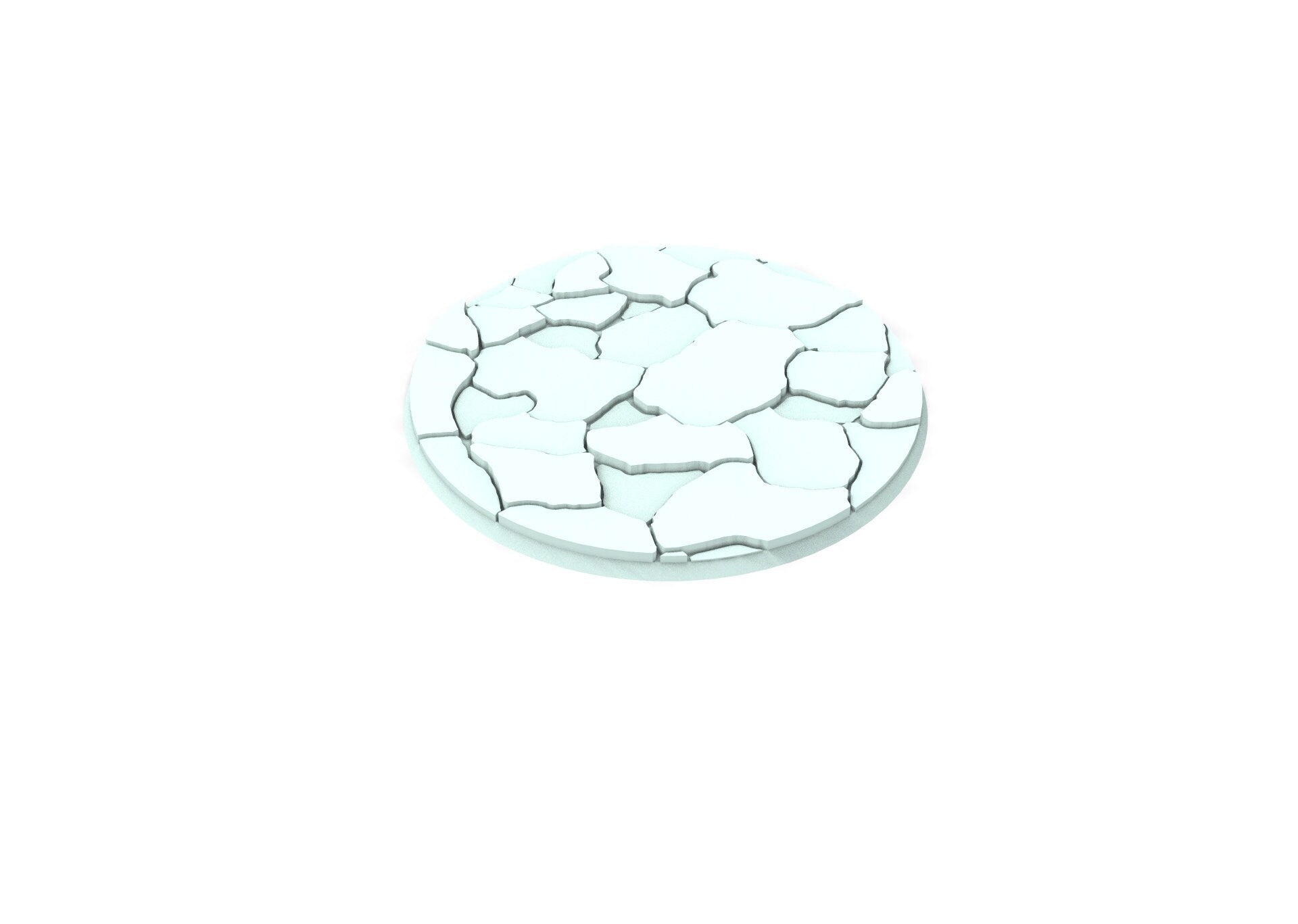 Military - Textured round bases Lot of 25mm to 160mm - cracked ice texture