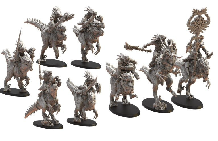 Lost temple - Lizardmen saurian riders usable for Oldhammer, battle, king of wars, 9th age