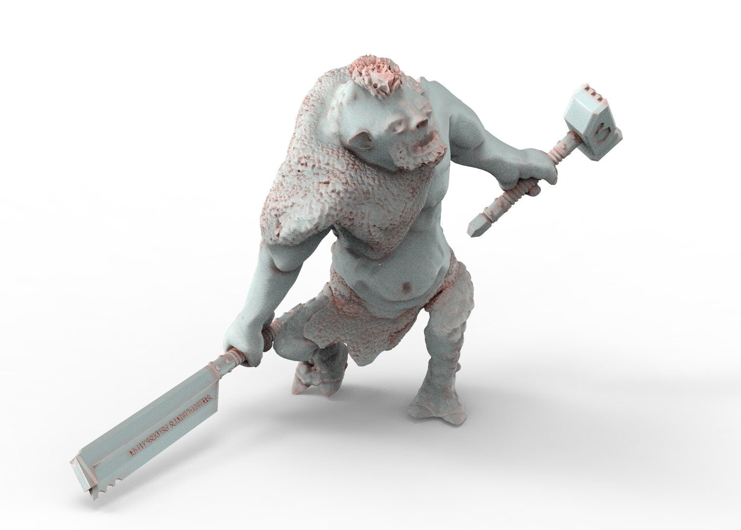 Spartatroll, wilder Höhlentroll, die Rebellion des Spartatrolls, Miniaturen für Kriegsspiele D&amp;D, Herr der Ringe ...