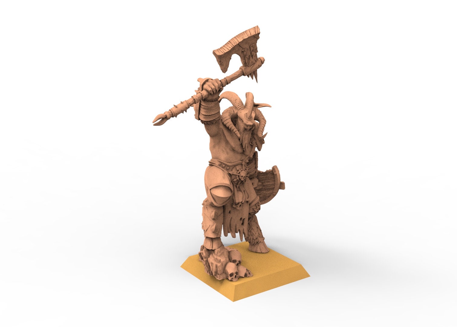 Beastmen - Noble Beastmen warriors of Chaos -  Raven Twin Miniature