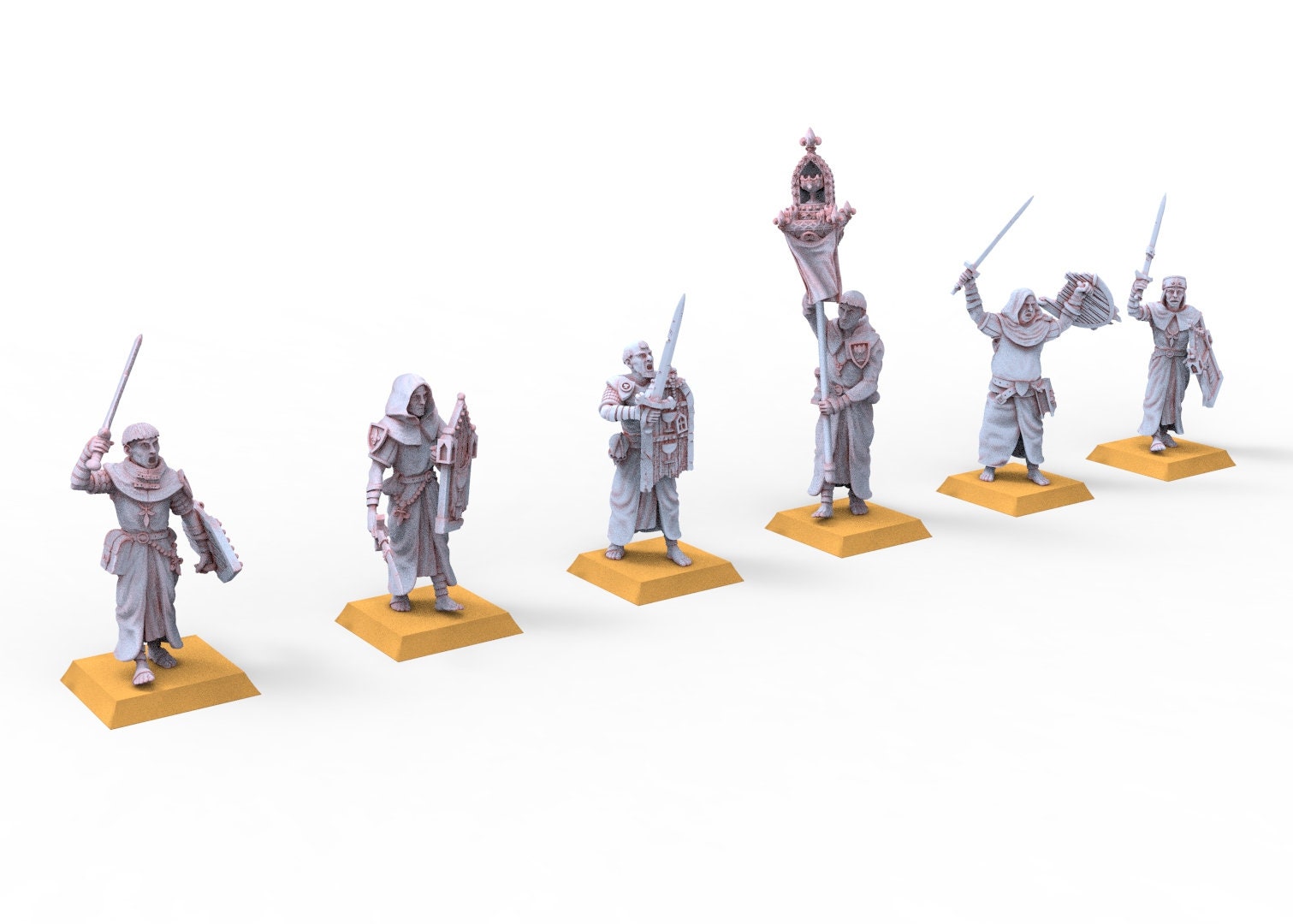 Religiöser Prozessionsträger der Reliquie bretonischer Anhänger, verwendbar für Oldhammer, Schlacht, König der Kriege, 9. Zeitalter