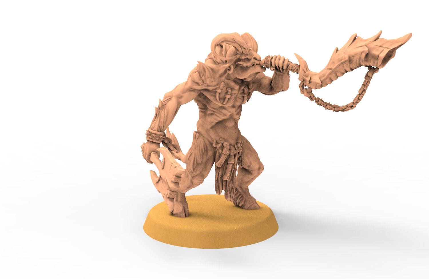 Beastmen - Noble Bezerkers of Chaos from the East - Clay Beast Creation -  Raven Twin Miniature