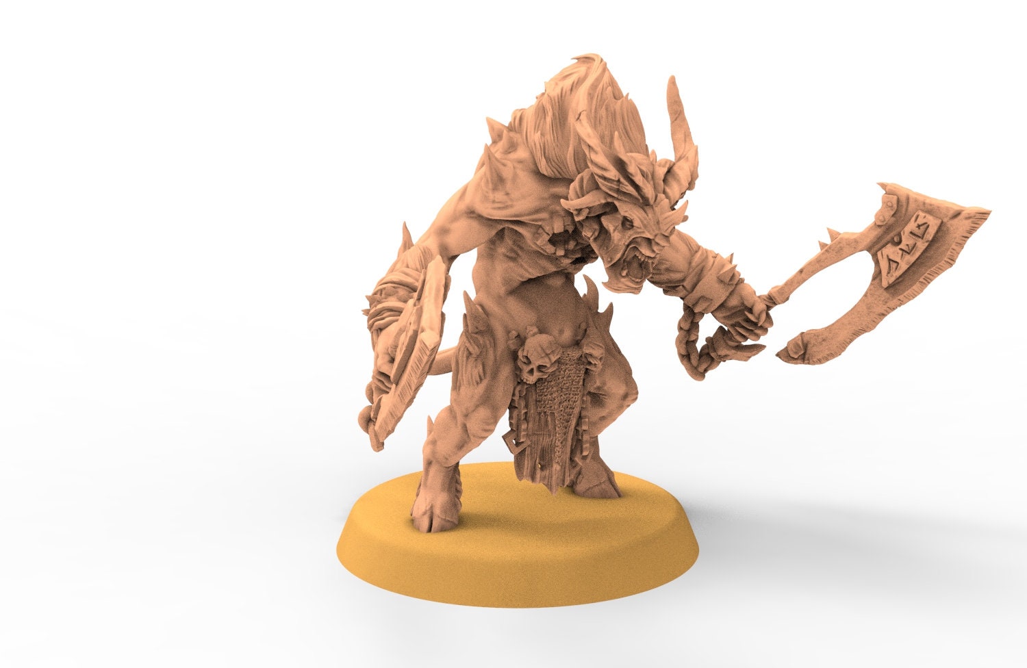 Beastmen - Noble Bezerkers of Chaos from the East - Clay Beast Creation -  Raven Twin Miniature