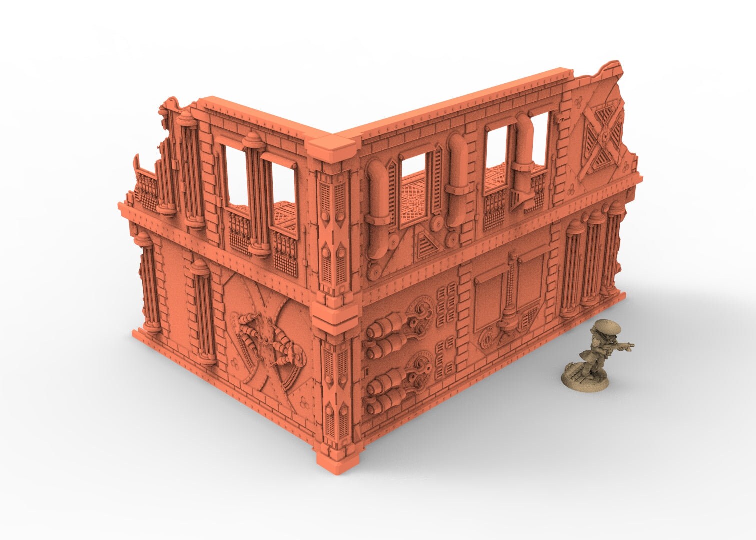 Industrial buildings bundle C usable for warmachine, infinity, scifi wargame...