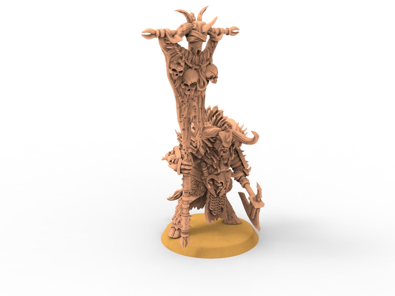 Beastmen - Squad of berserker Minotaurs Beastmen warriors of Chaos from the west -  Raven Twin Miniature