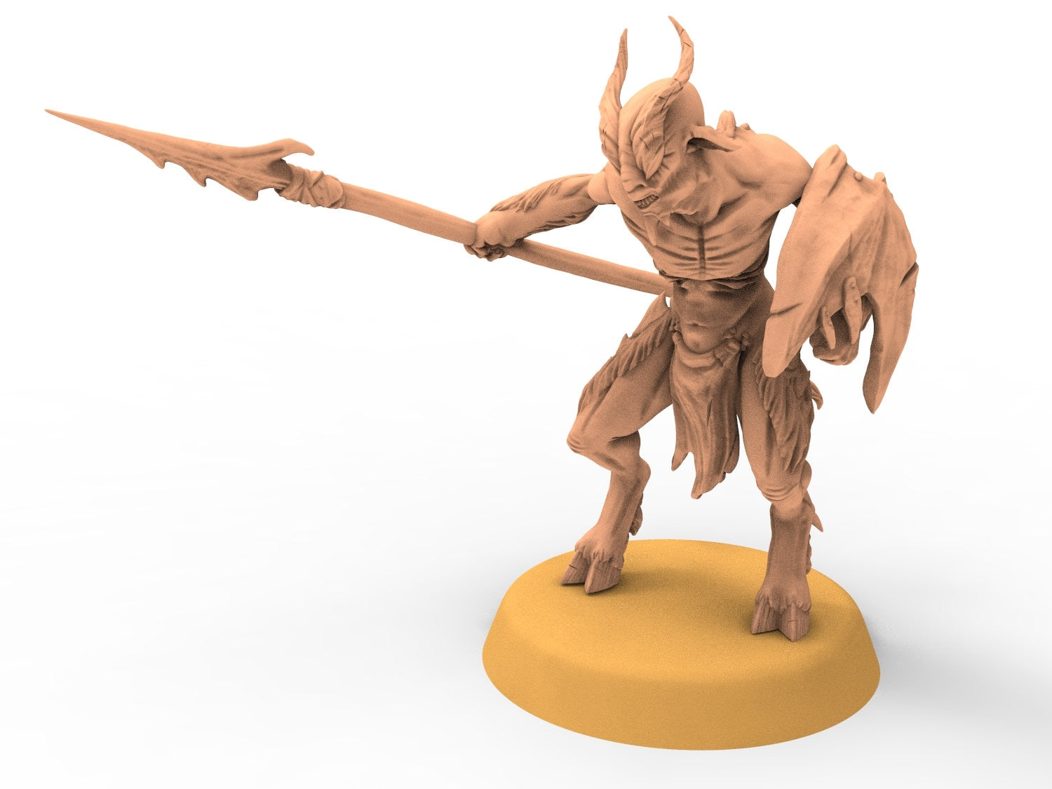 Beastmen - Spearmen warriors of Chaos from the East - Clay Beast Creation