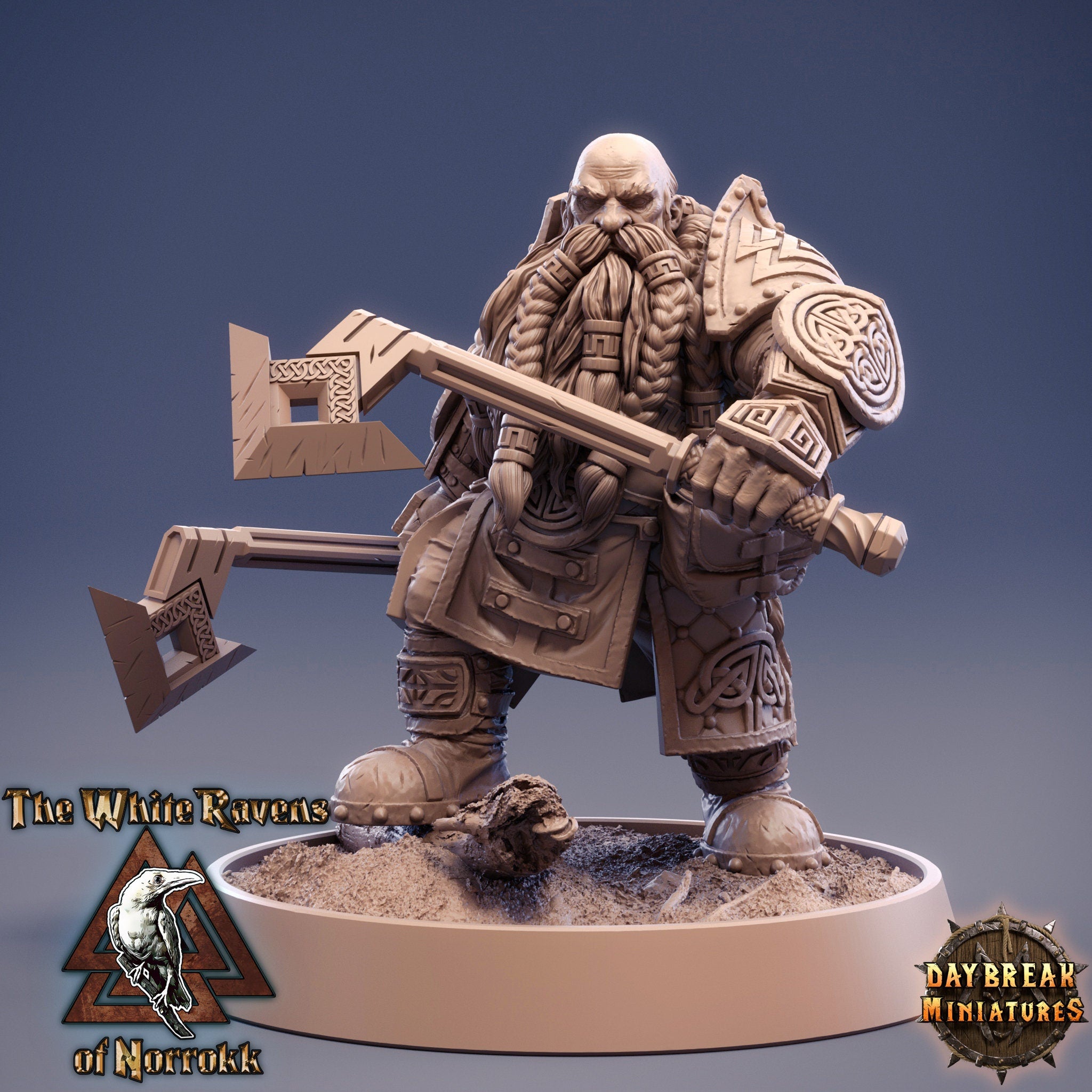 Nains - Bouldus Hakkerman Les Corbeaux Blancs de Norrokk, miniatures de l'aube